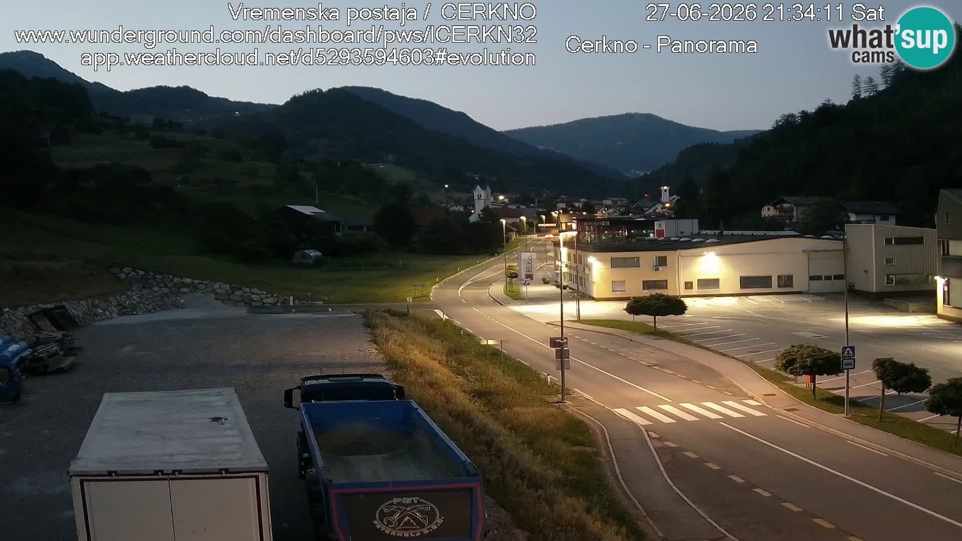 Webcam en direct – Entrée de la ville de Cerkno