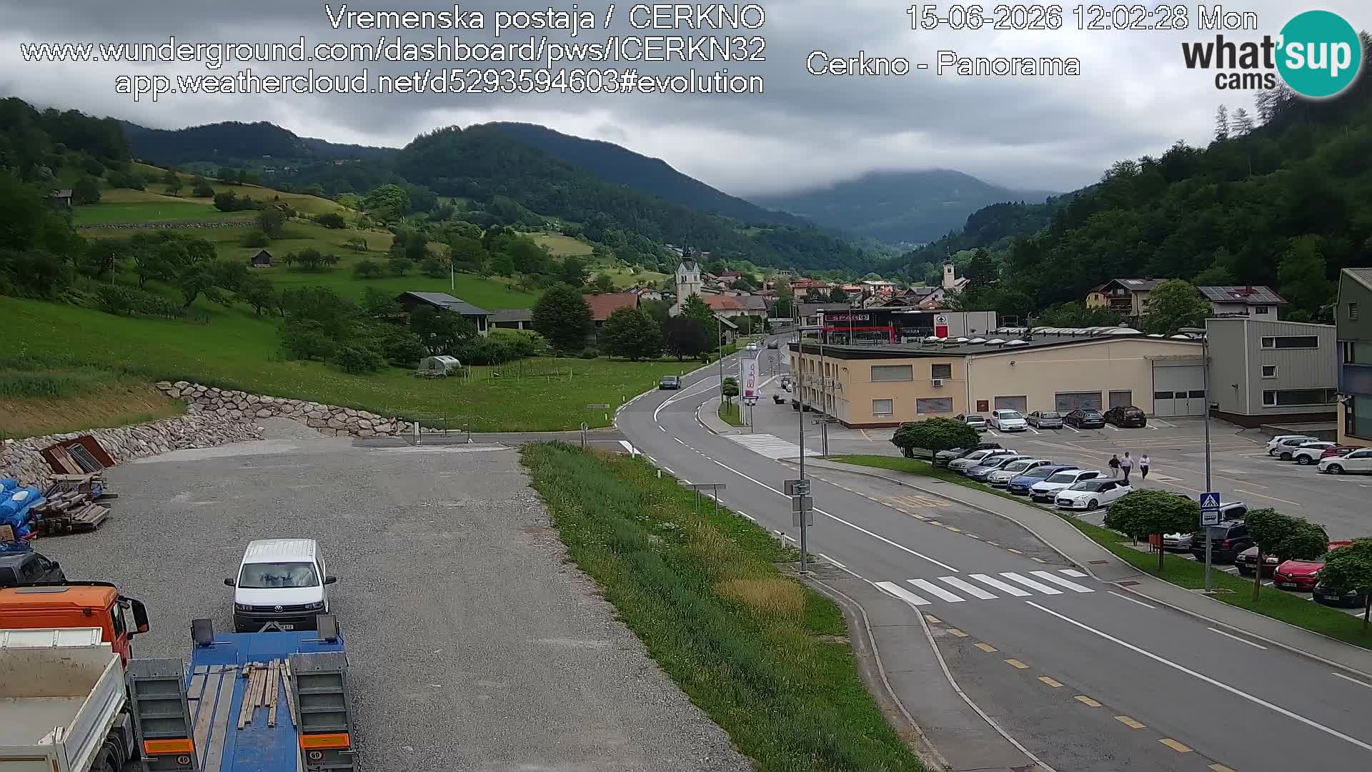 Cerkno city entrance Live Webcam