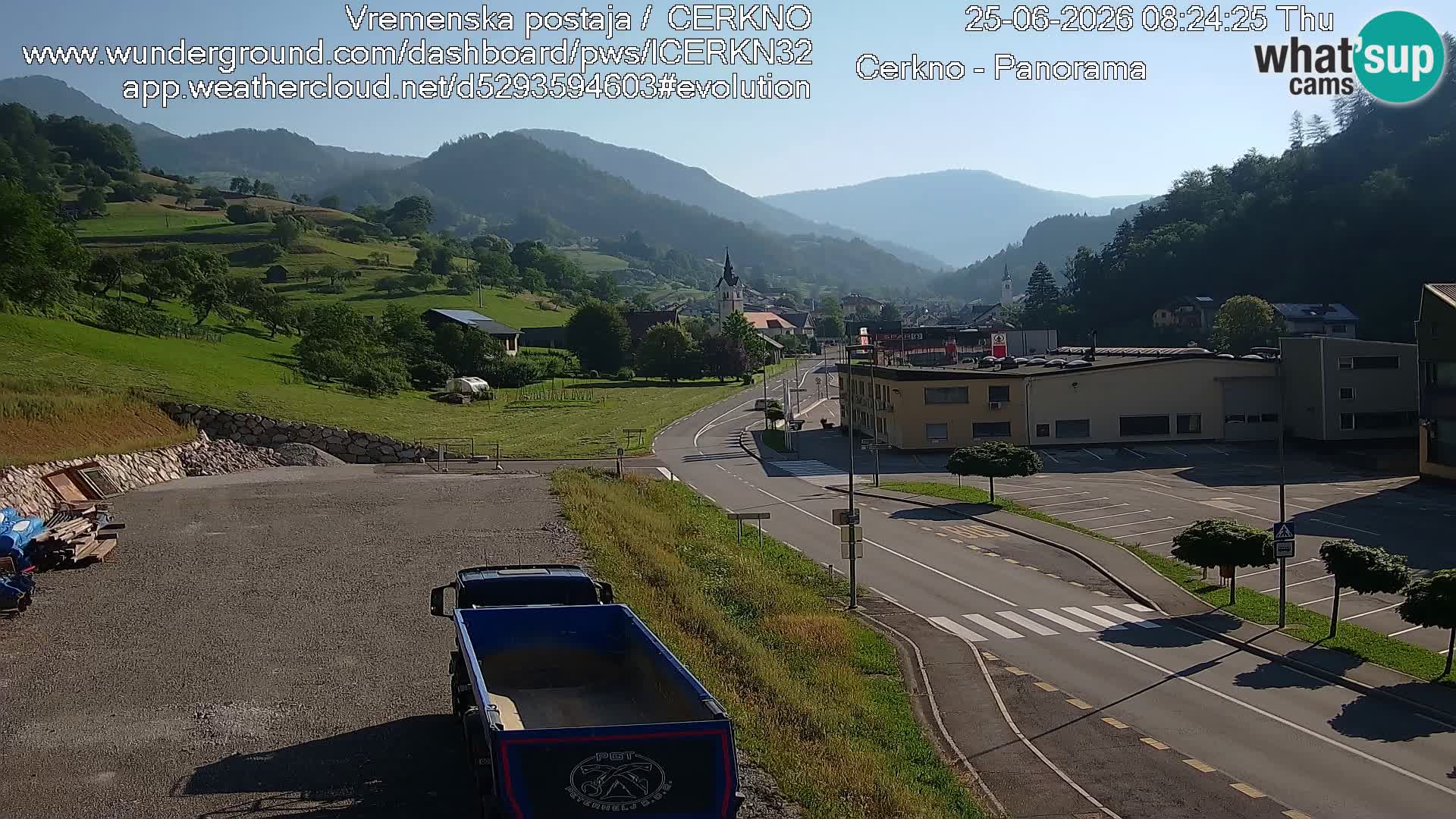 Cerkno entrada a la ciudad Webcam en vivo