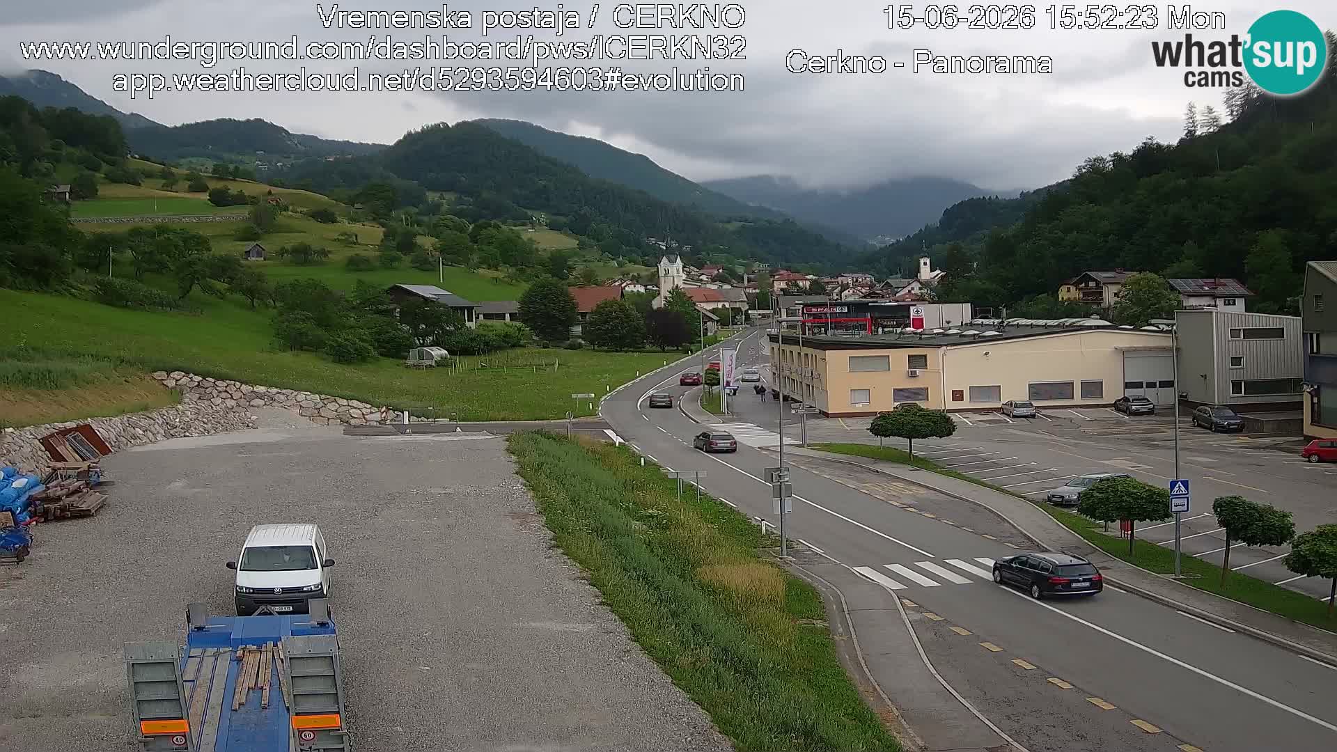 Cerkno entrada a la ciudad Webcam en vivo