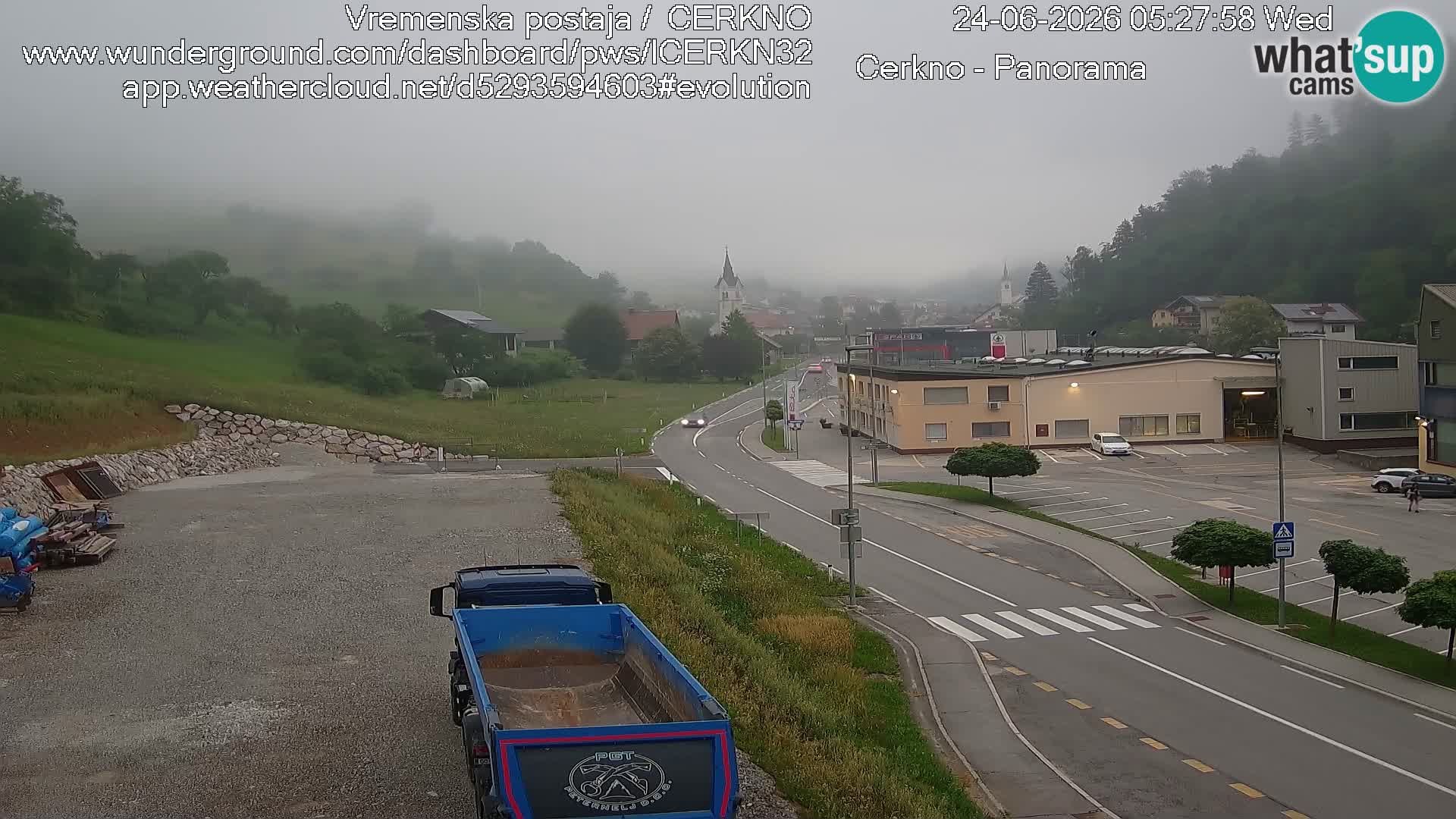 Cerkno city entrance Live Webcam