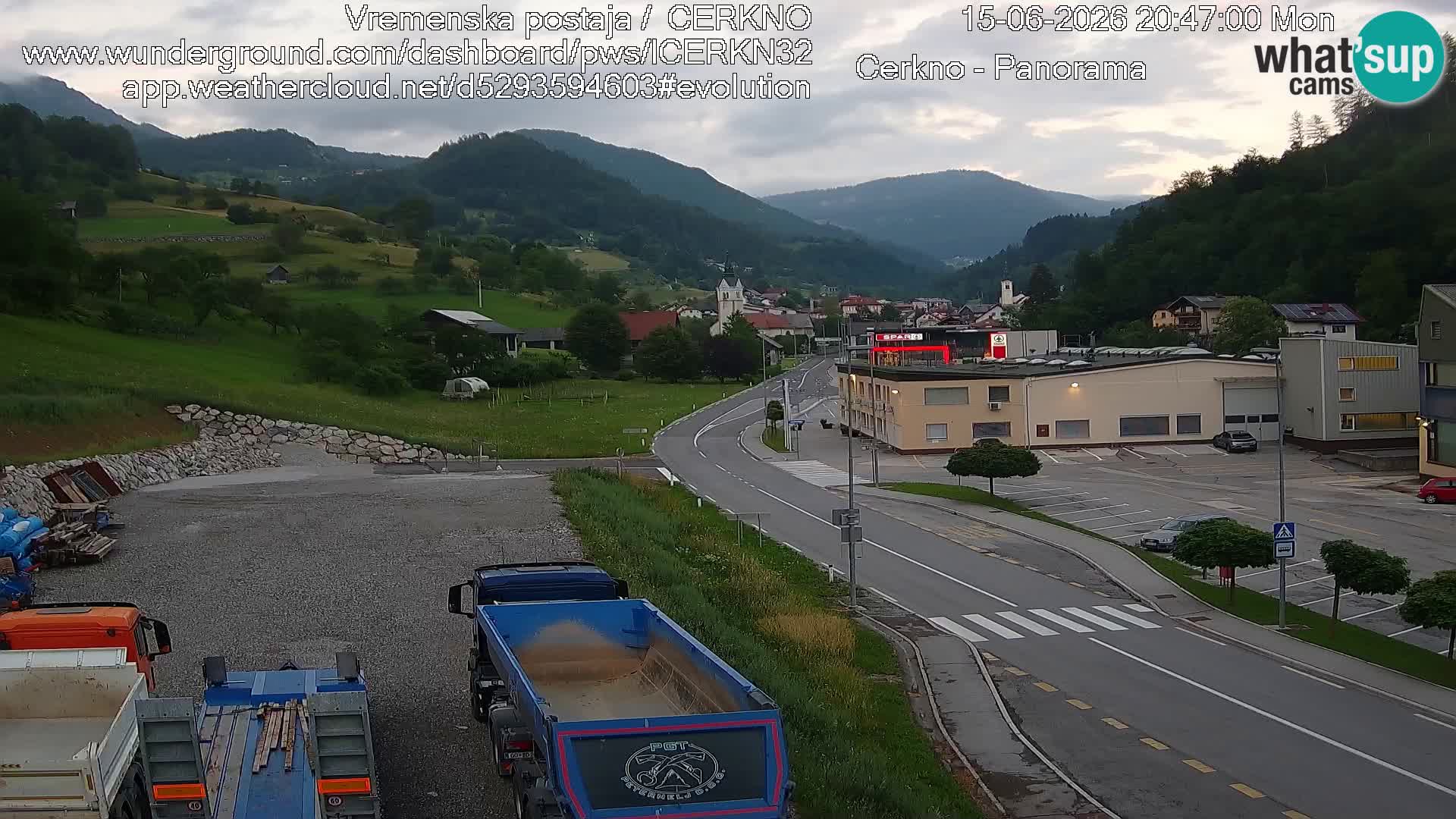 Cerkno city entrance Live Webcam