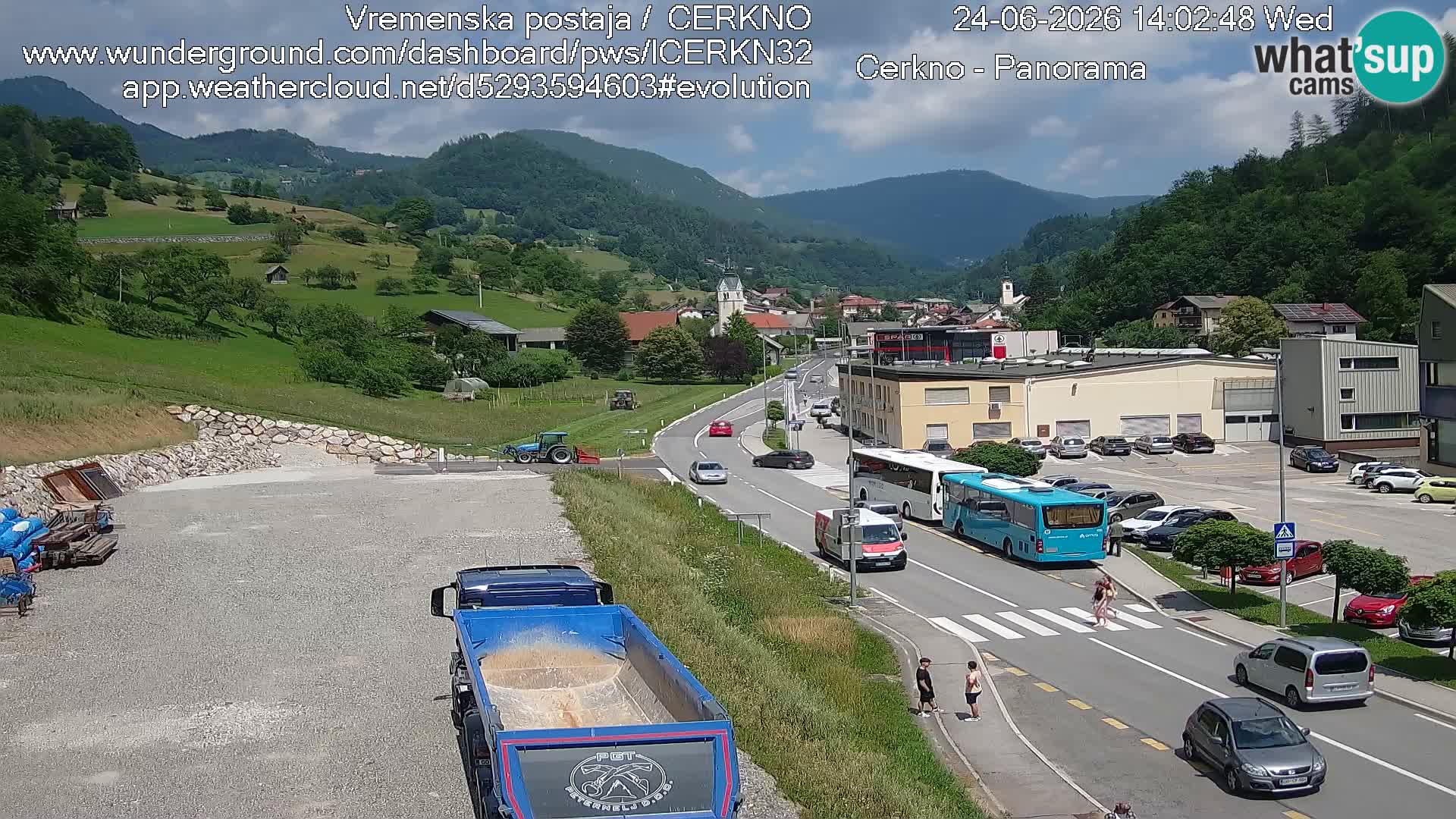 Cerkno city entrance Live Webcam