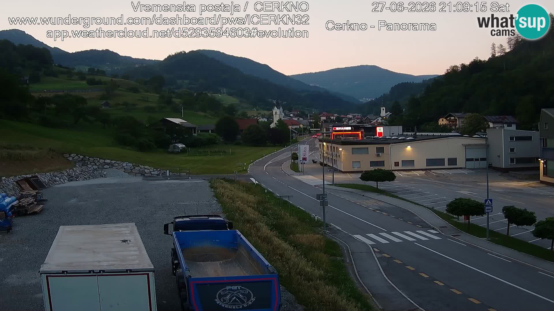 Cerkno city entrance Live Webcam