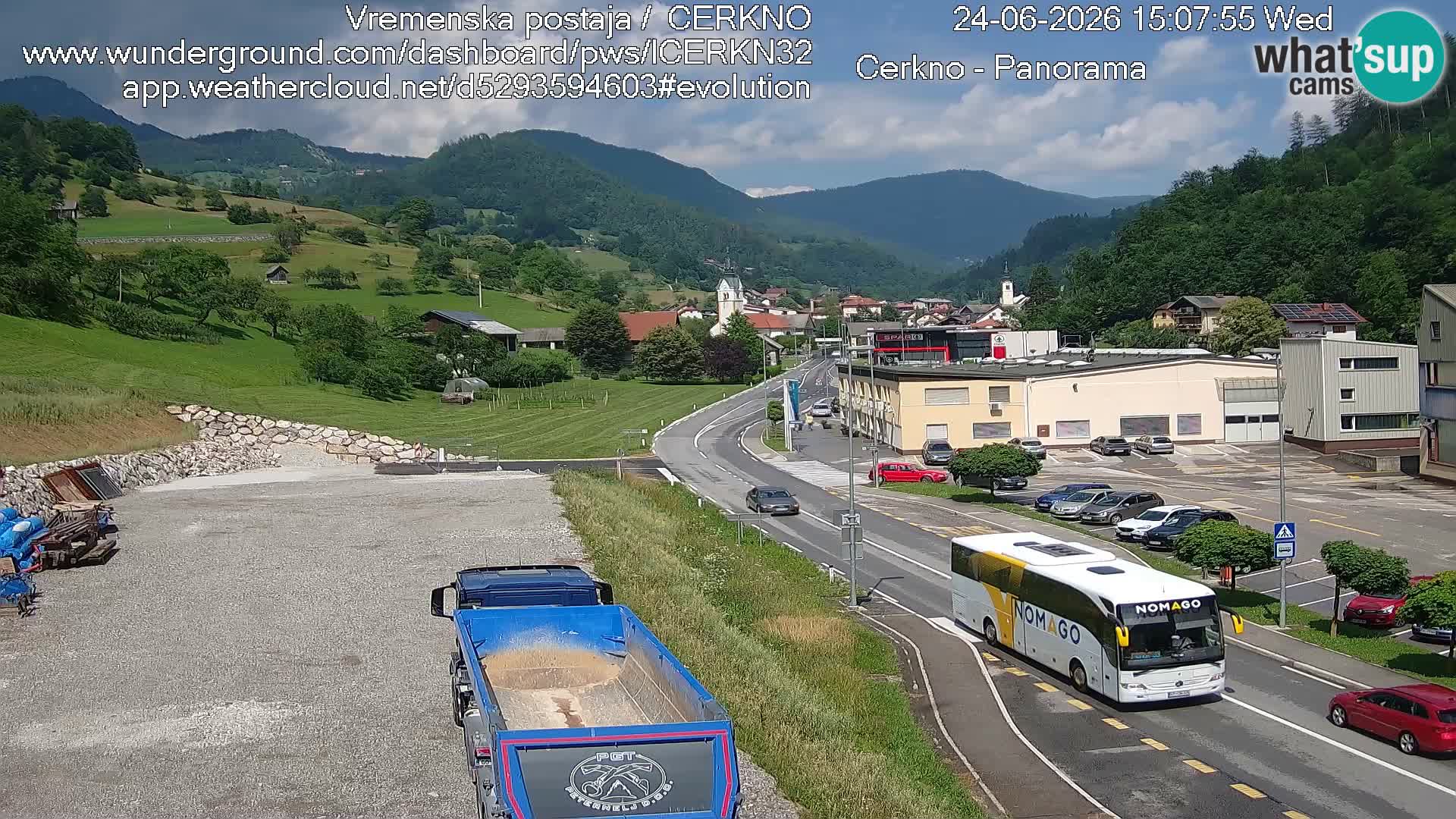 Cerkno city entrance Live Webcam