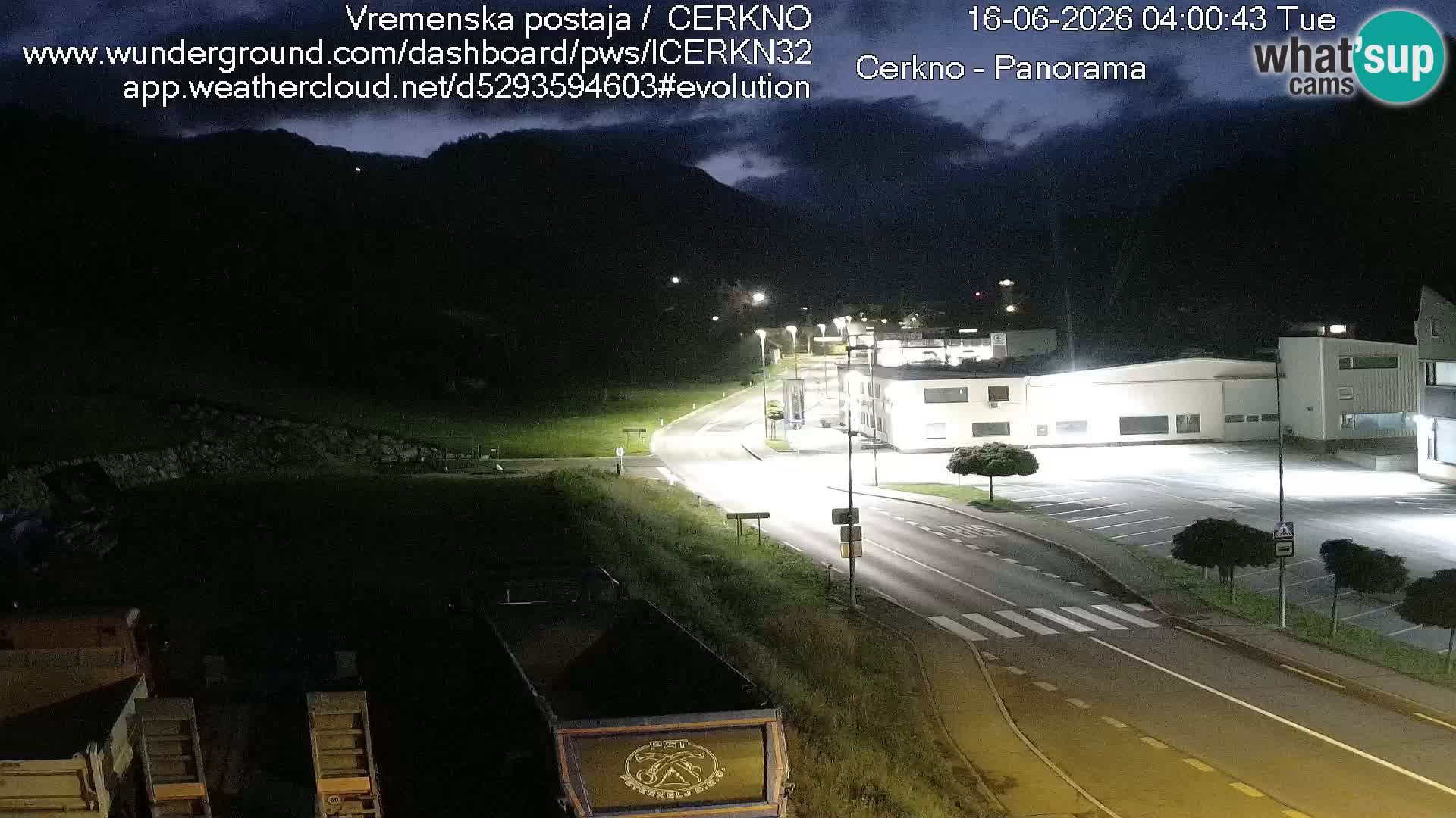 Cerkno city entrance Live Webcam