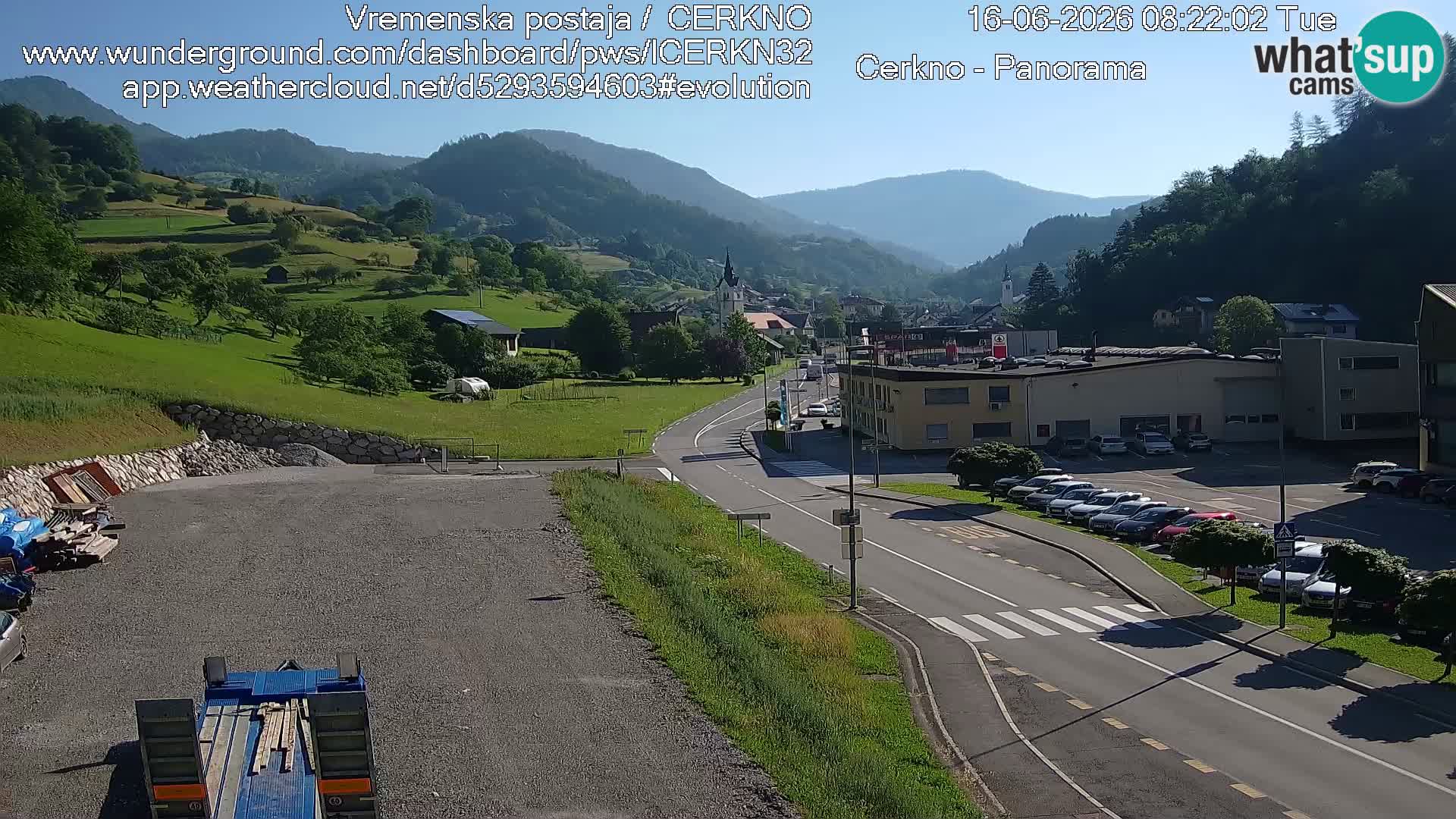 Cerkno city entrance Live Webcam
