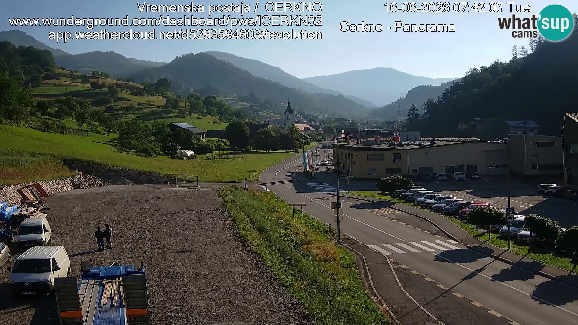 Cerkno city entrance Live Webcam