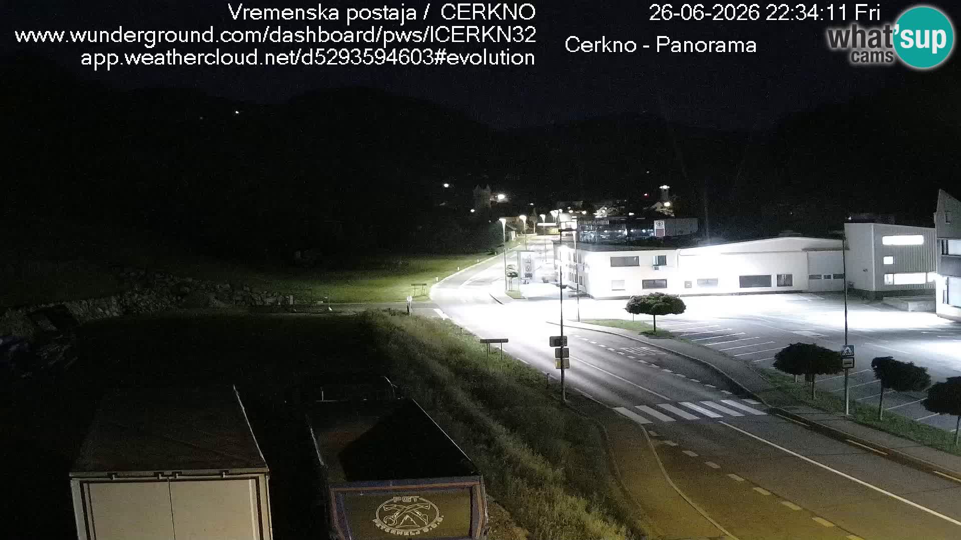 Cerkno city entrance Live Webcam