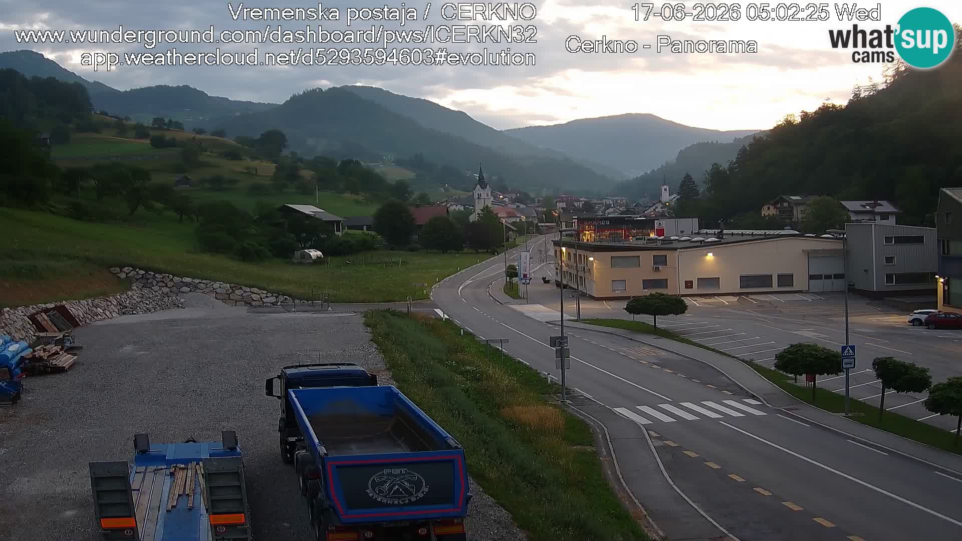 Cerkno entrada a la ciudad Webcam en vivo