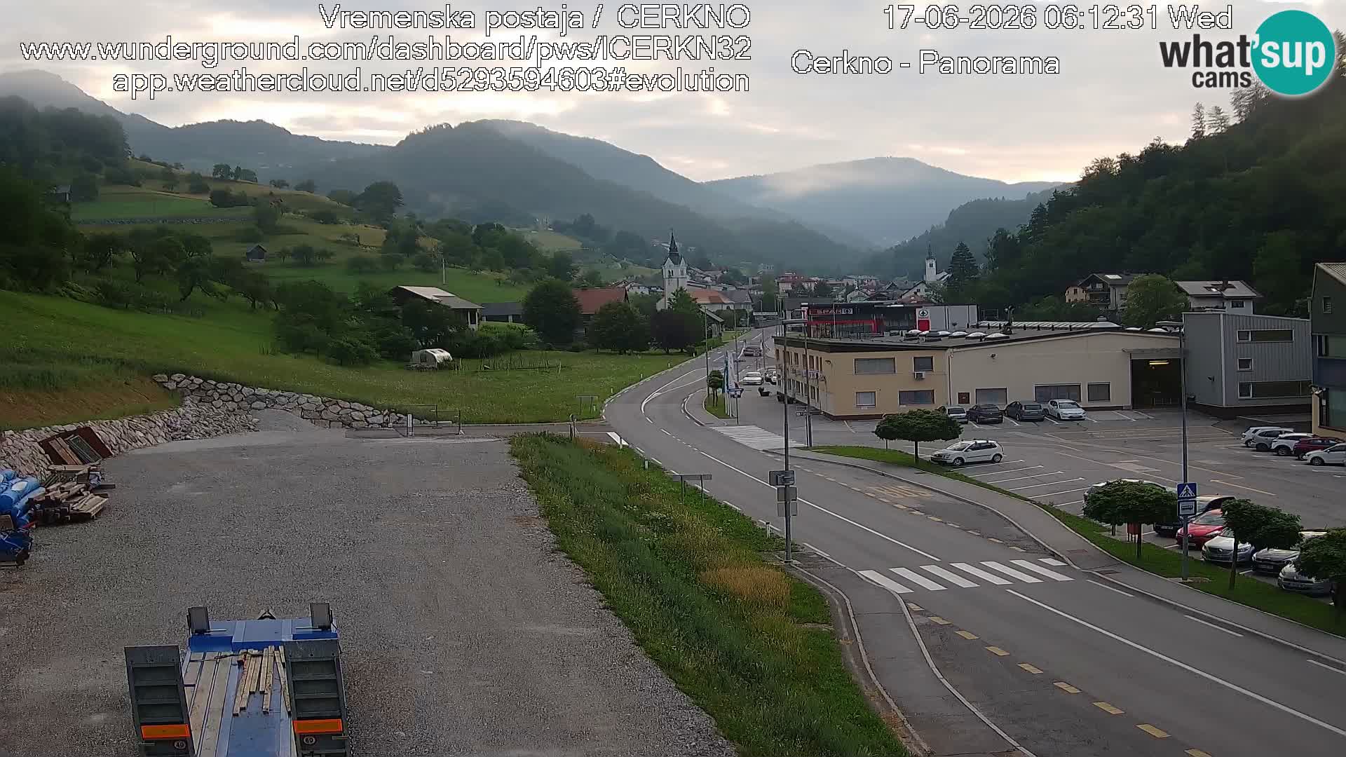 Cerkno entrada a la ciudad Webcam en vivo
