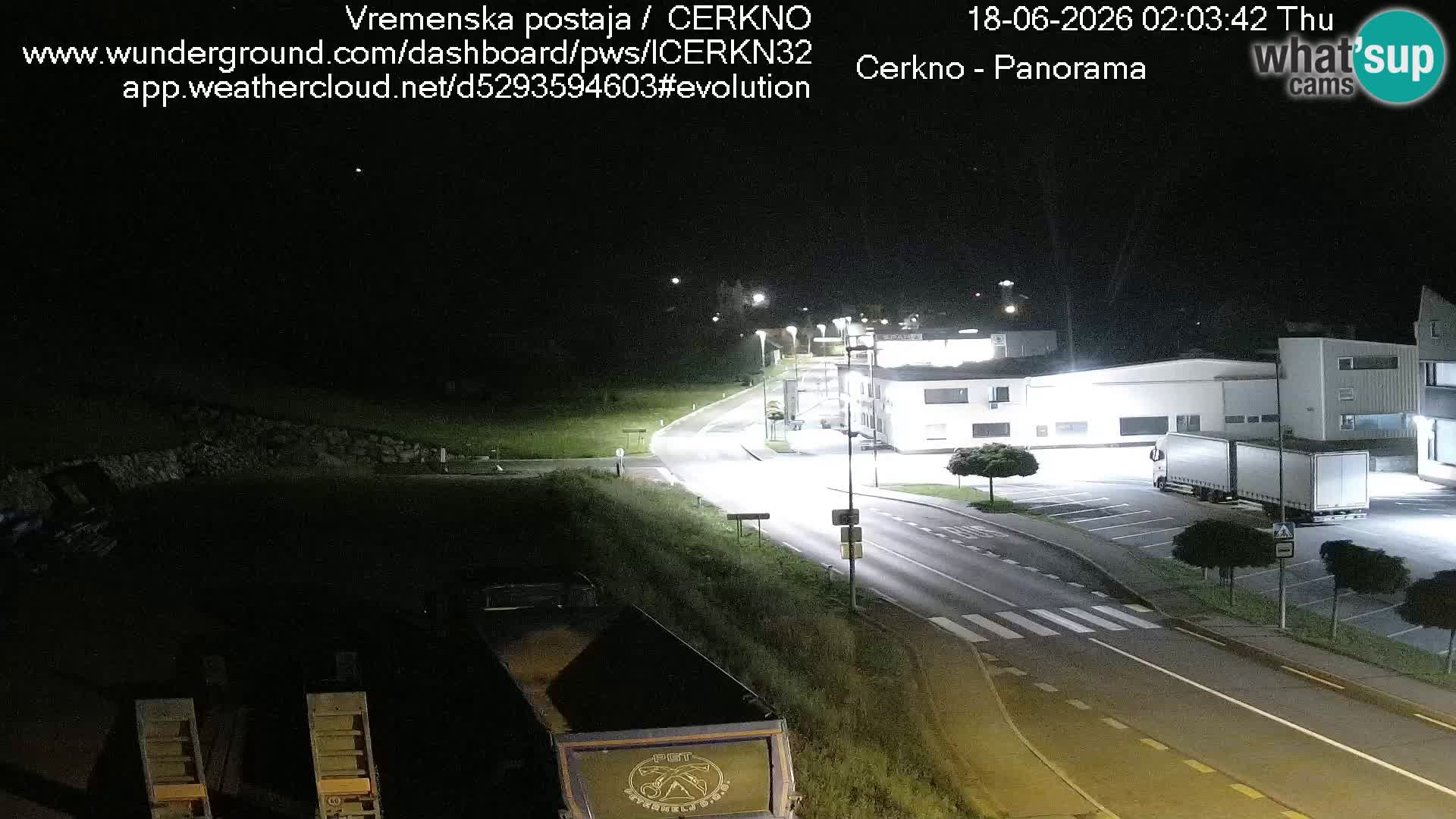 Cerkno city entrance Live Webcam