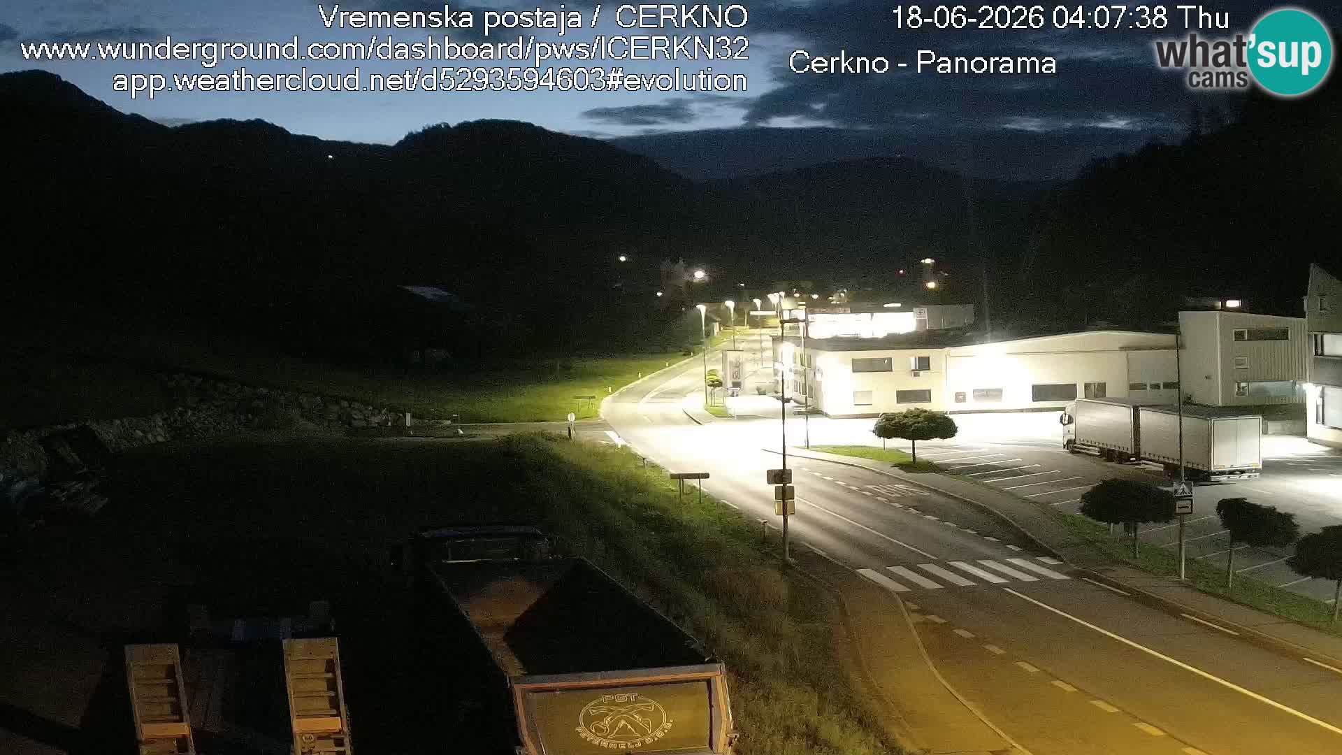 Webcam en direct – Entrée de la ville de Cerkno