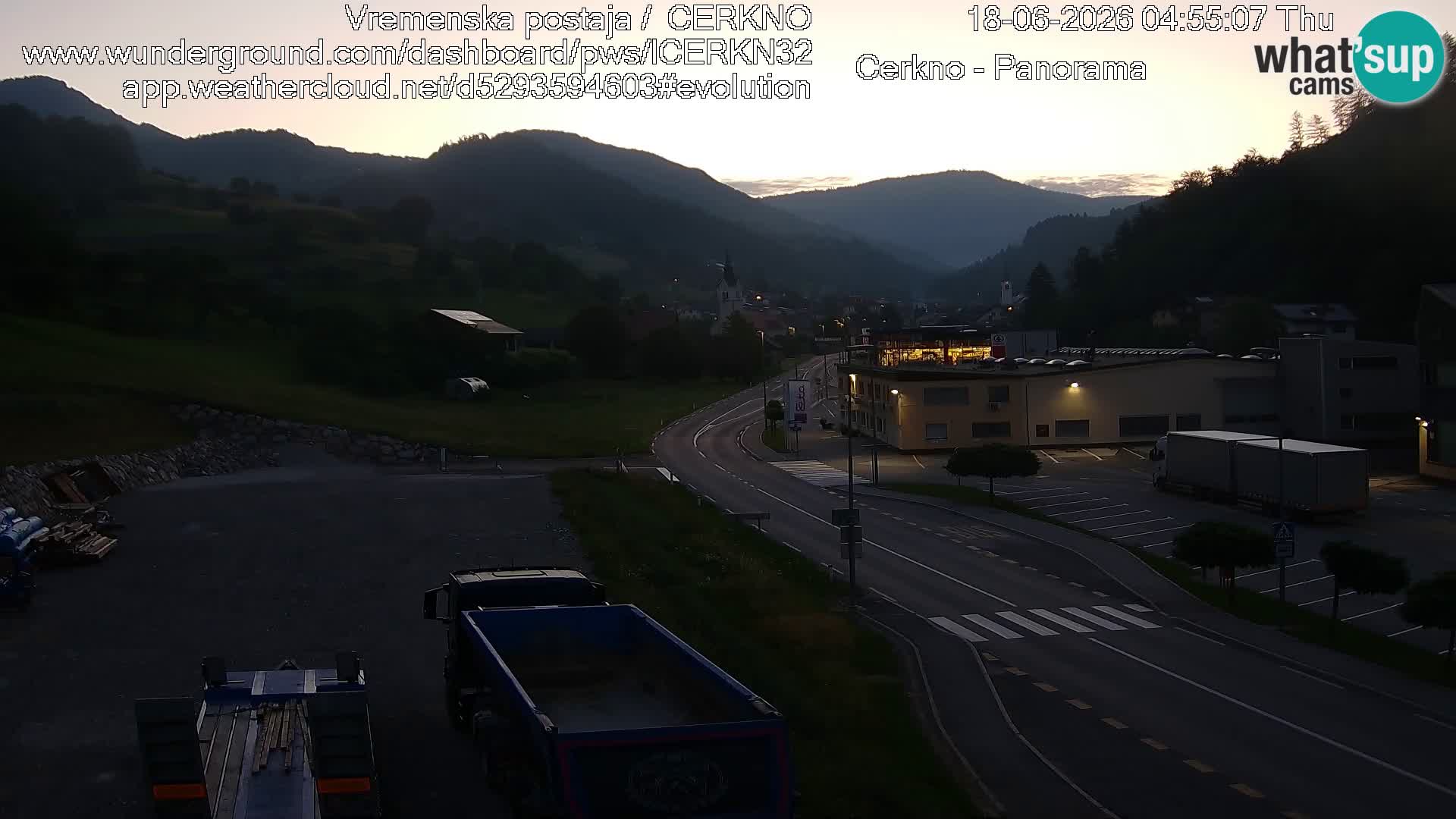 Cerkno city entrance Live Webcam