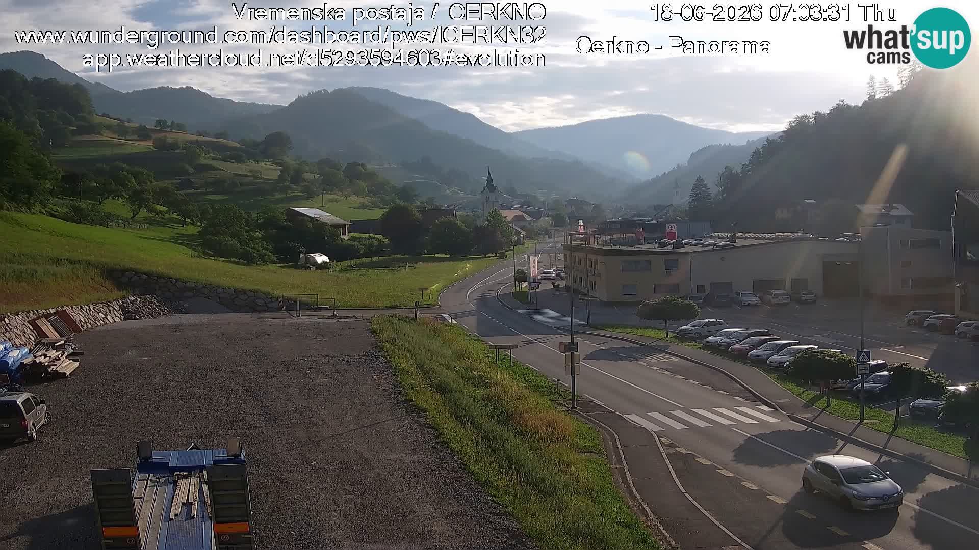Cerkno entrada a la ciudad Webcam en vivo
