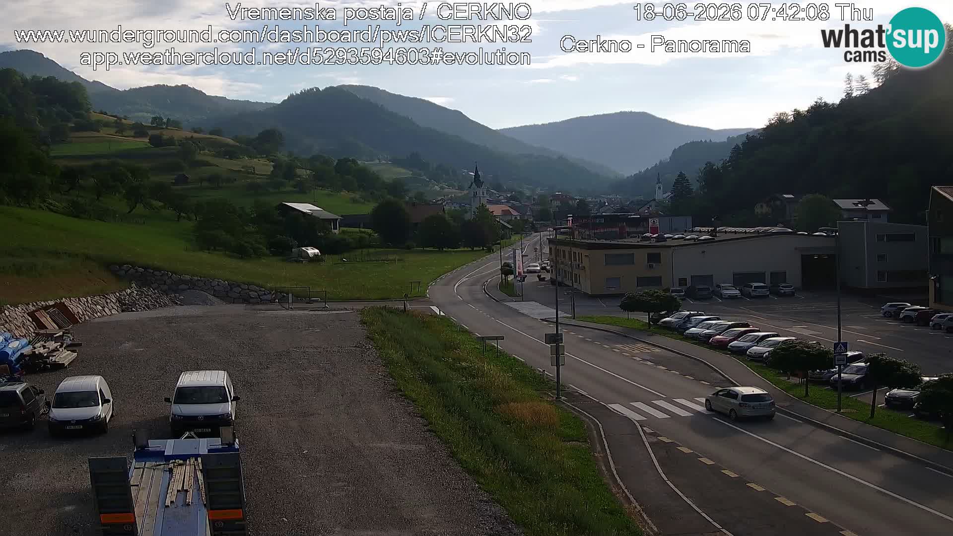 Cerkno entrada a la ciudad Webcam en vivo