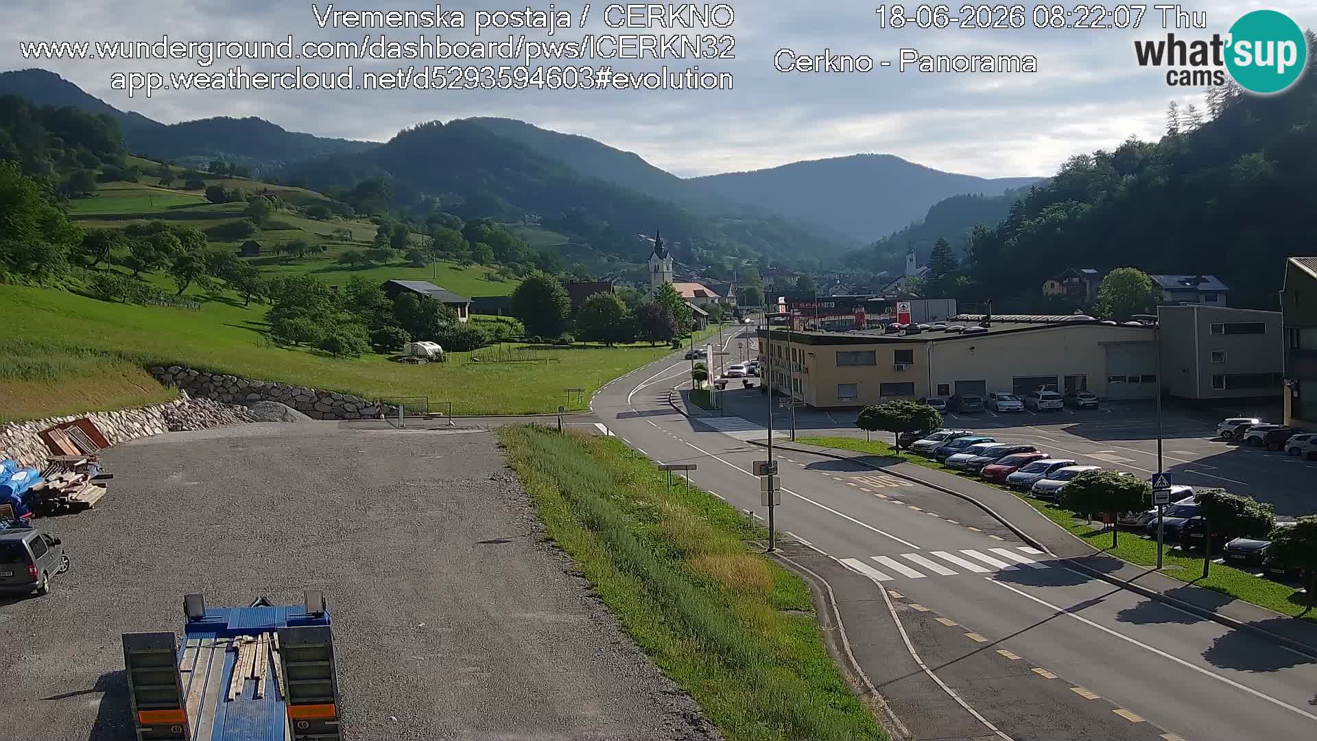 Cerkno city entrance Live Webcam