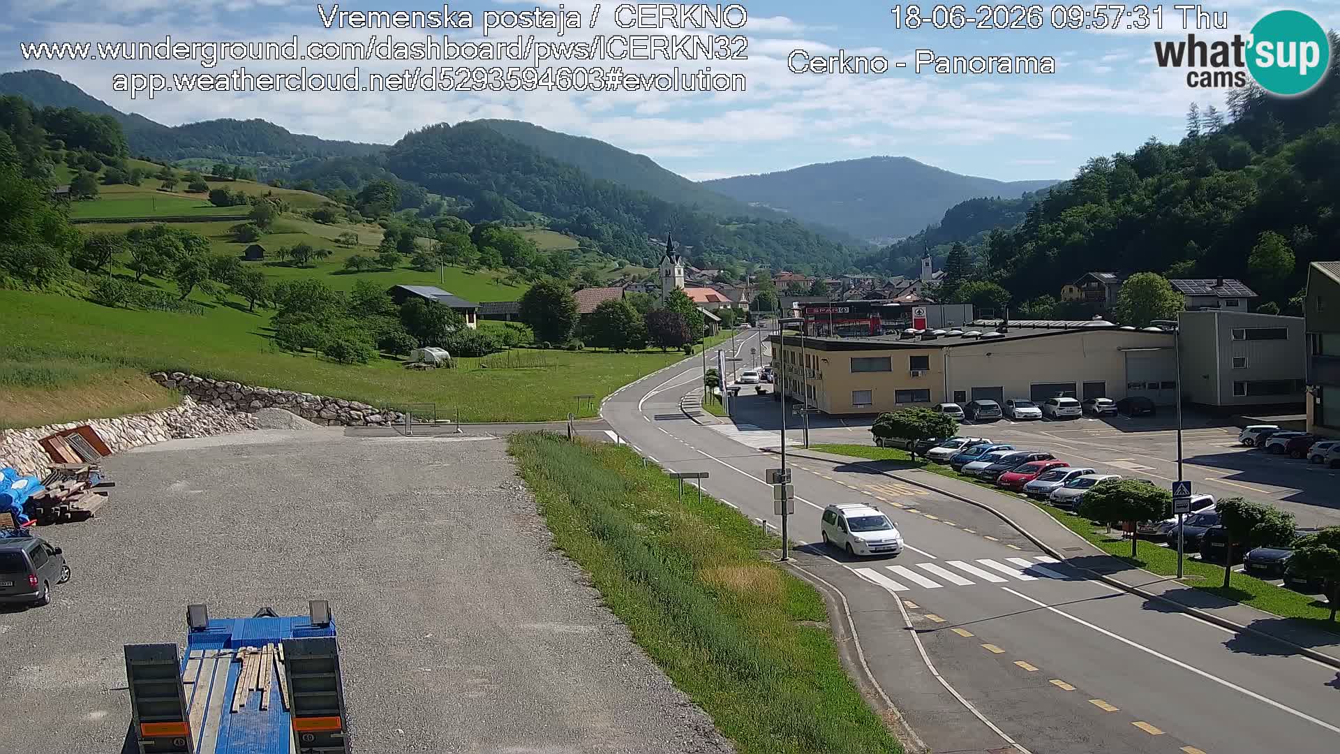Cerkno city entrance Live Webcam