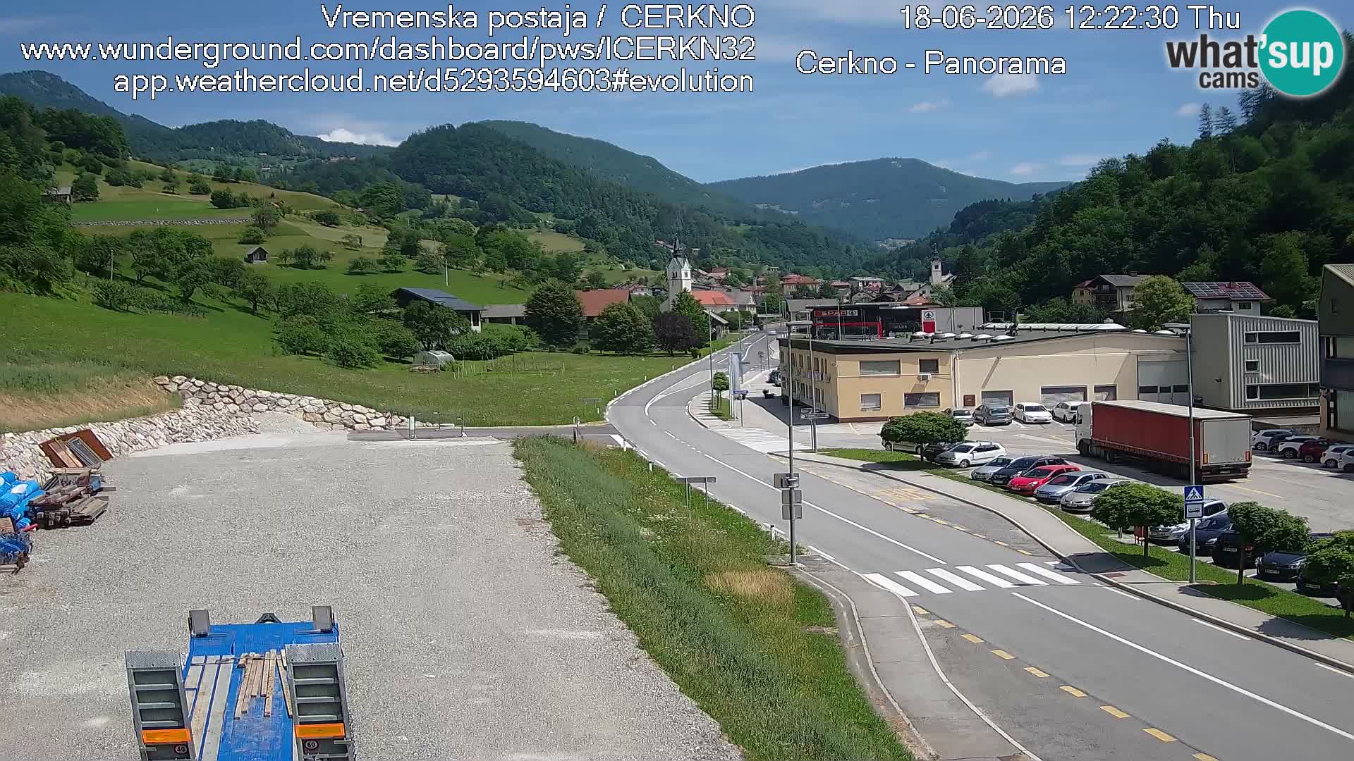 Cerkno city entrance Live Webcam