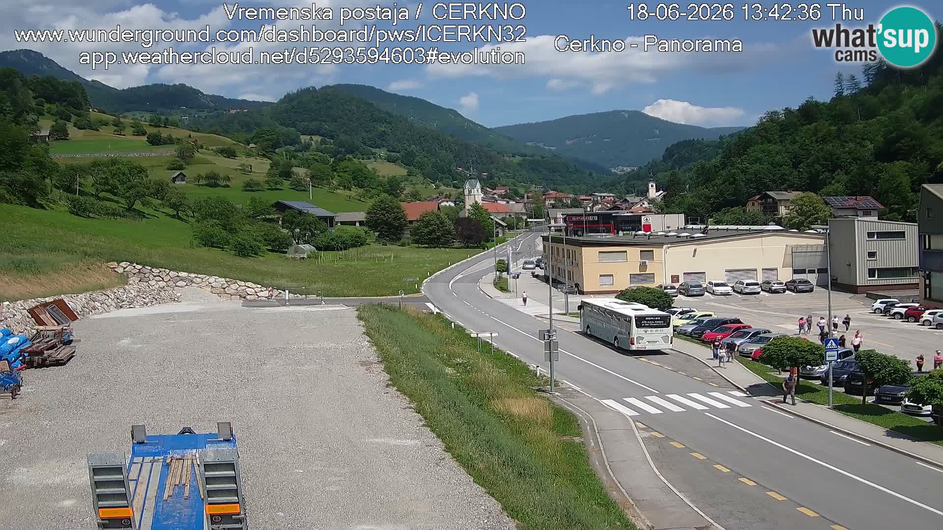 Cerkno city entrance Live Webcam