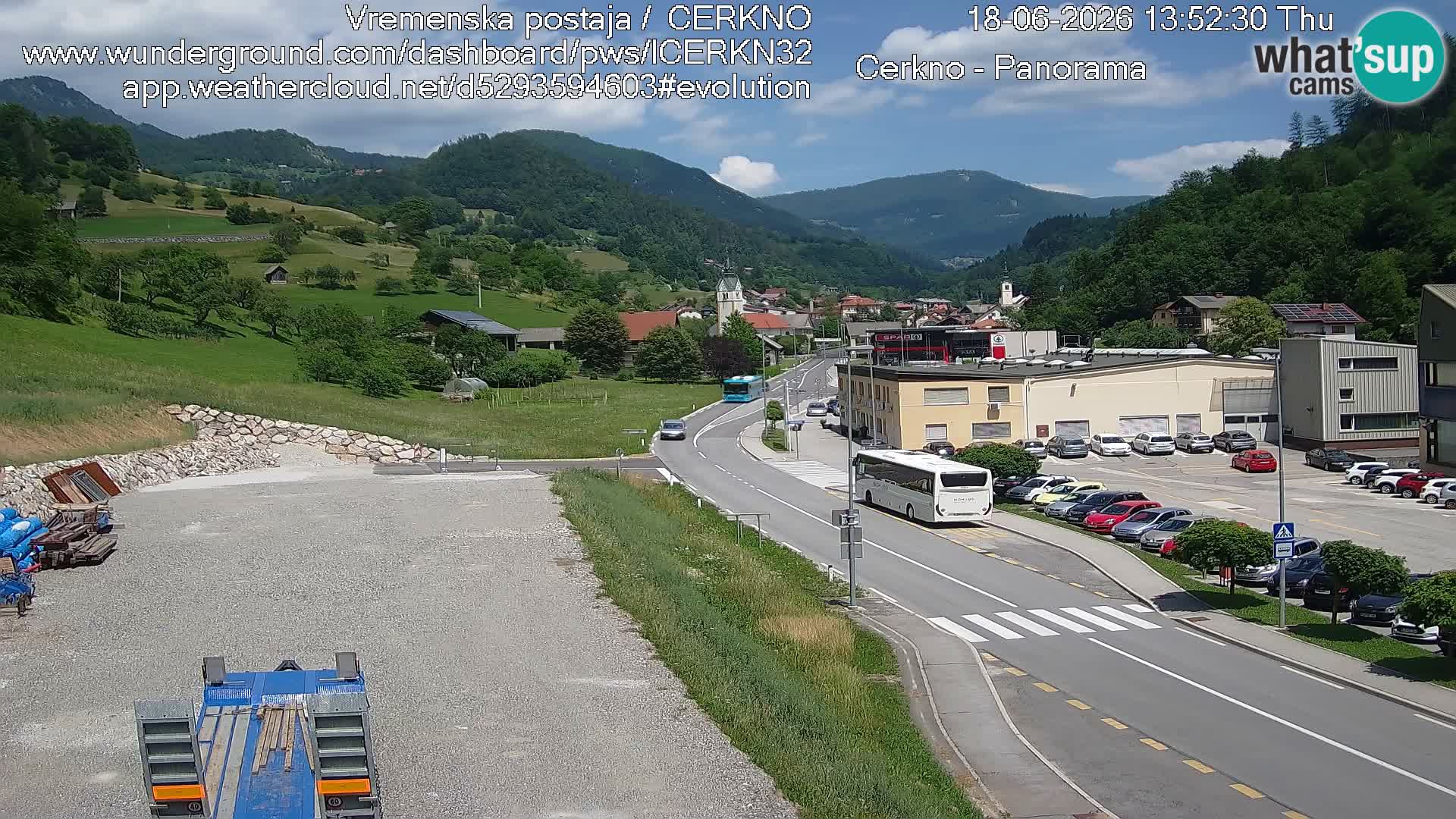 Cerkno city entrance Live Webcam