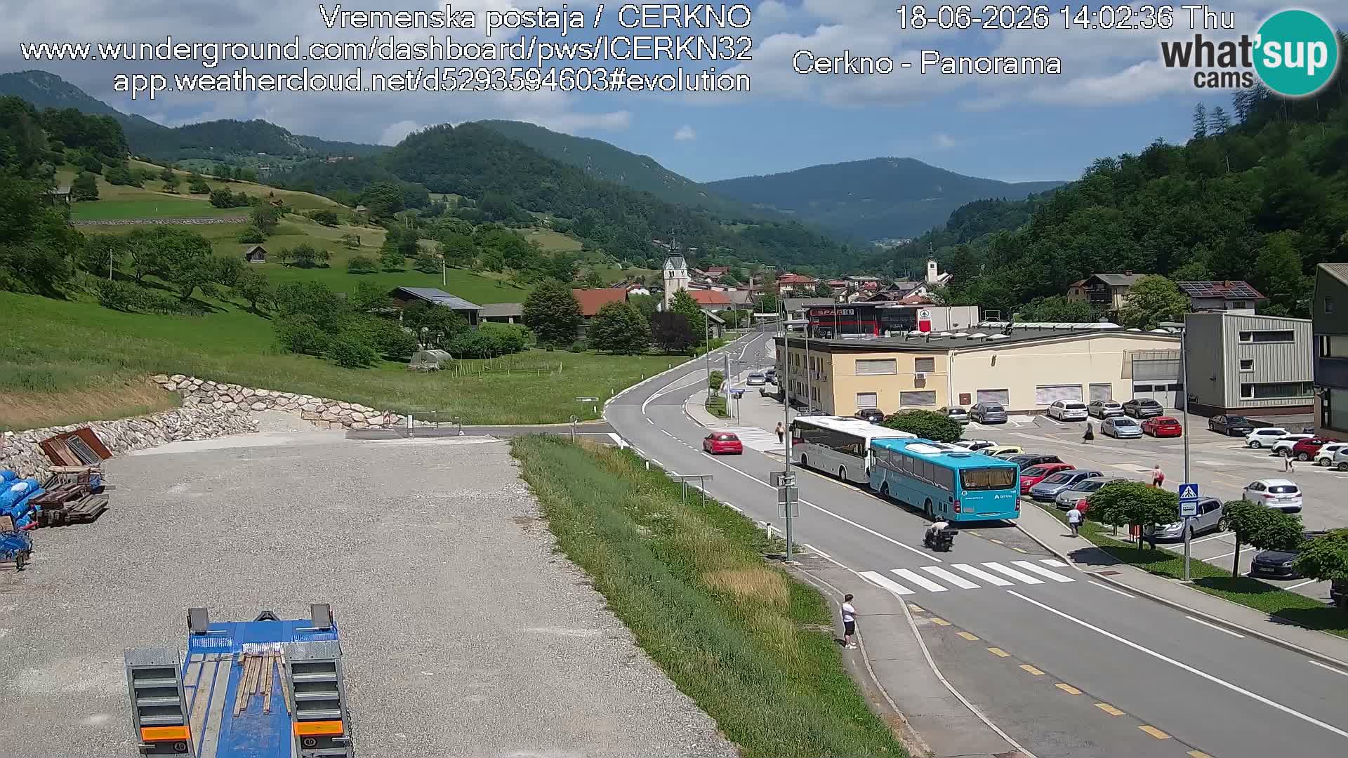 Cerkno city entrance Live Webcam