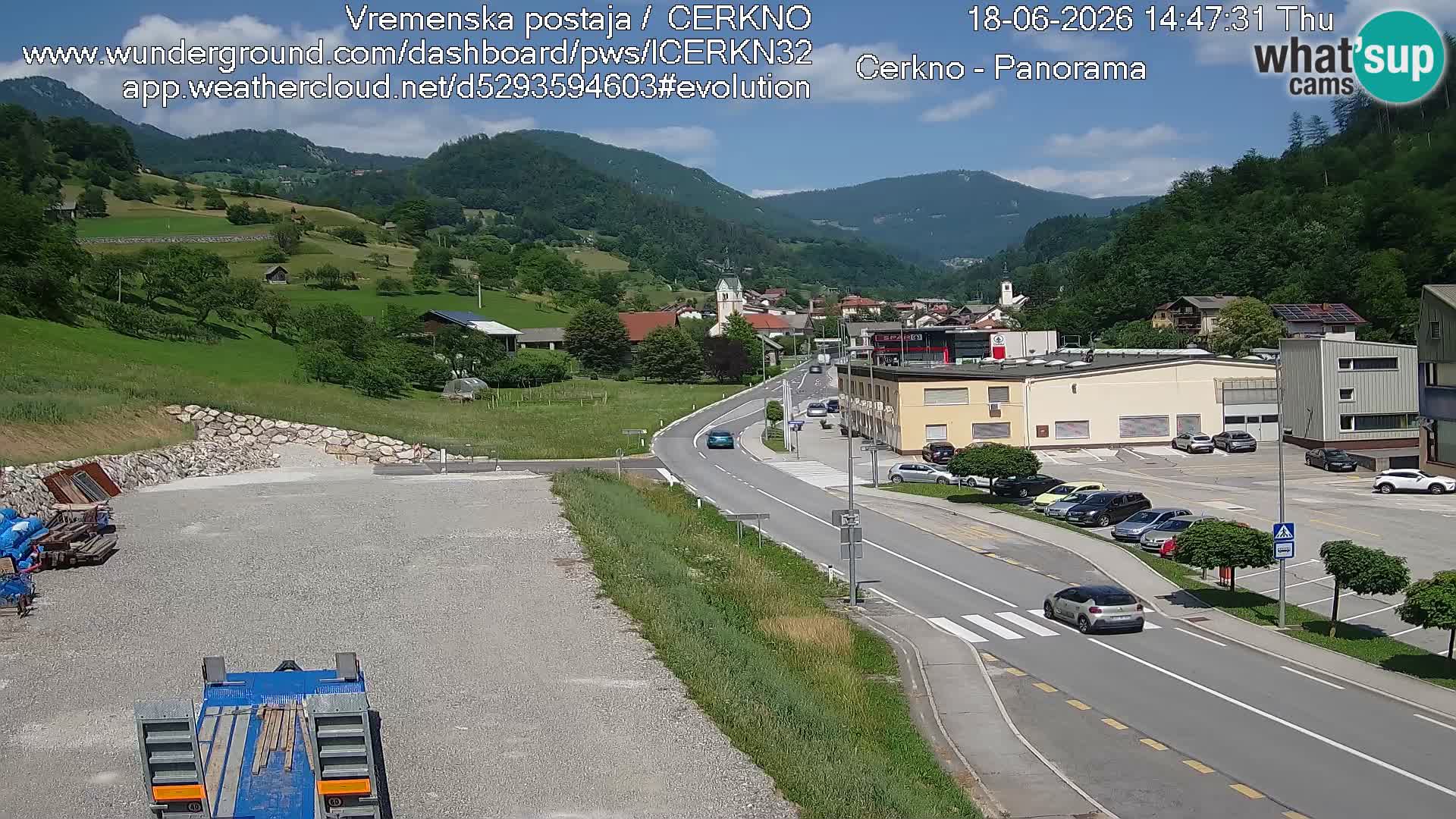 Cerkno entrada a la ciudad Webcam en vivo