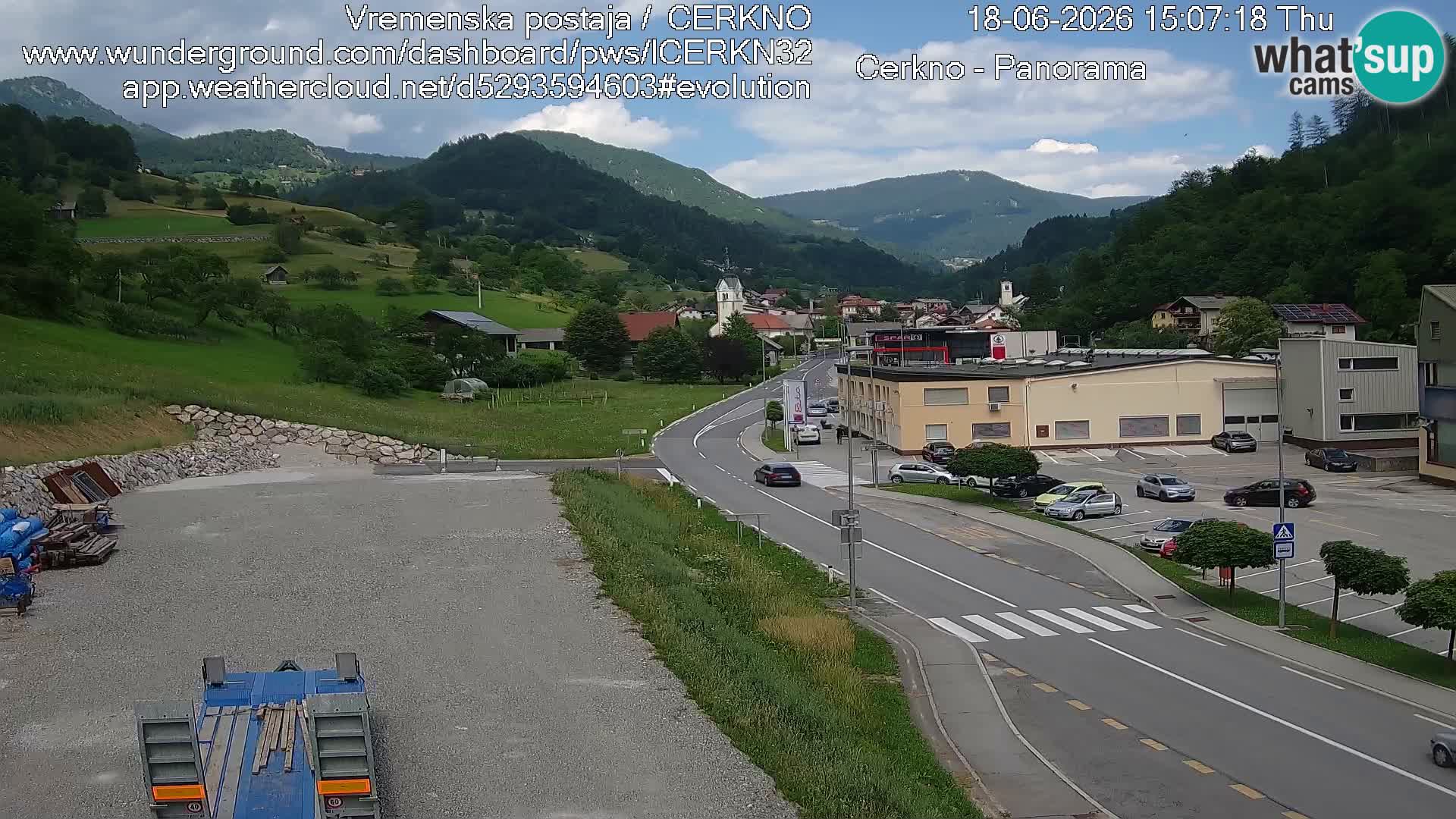 Cerkno city entrance Live Webcam