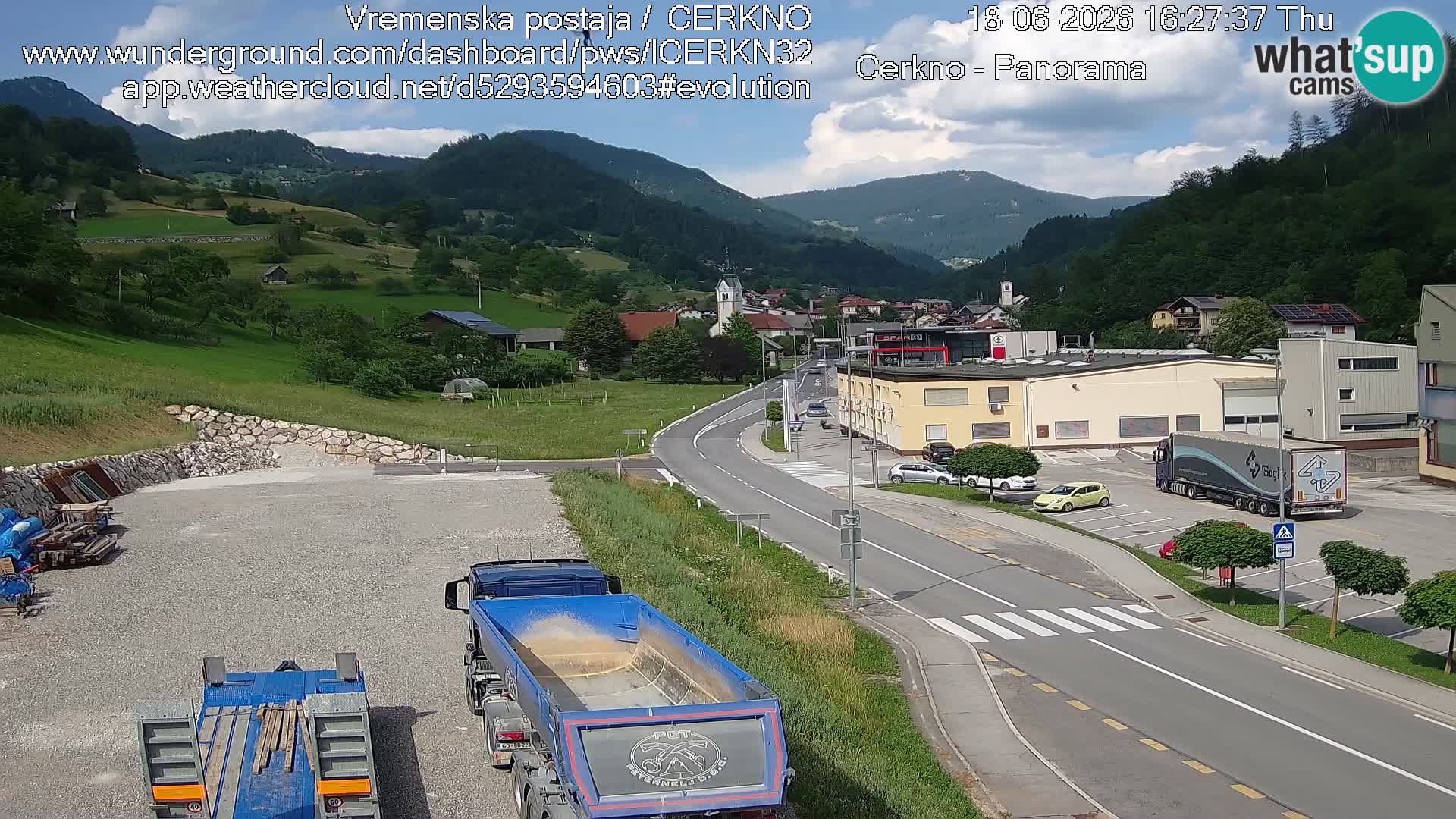 Cerkno city entrance Live Webcam