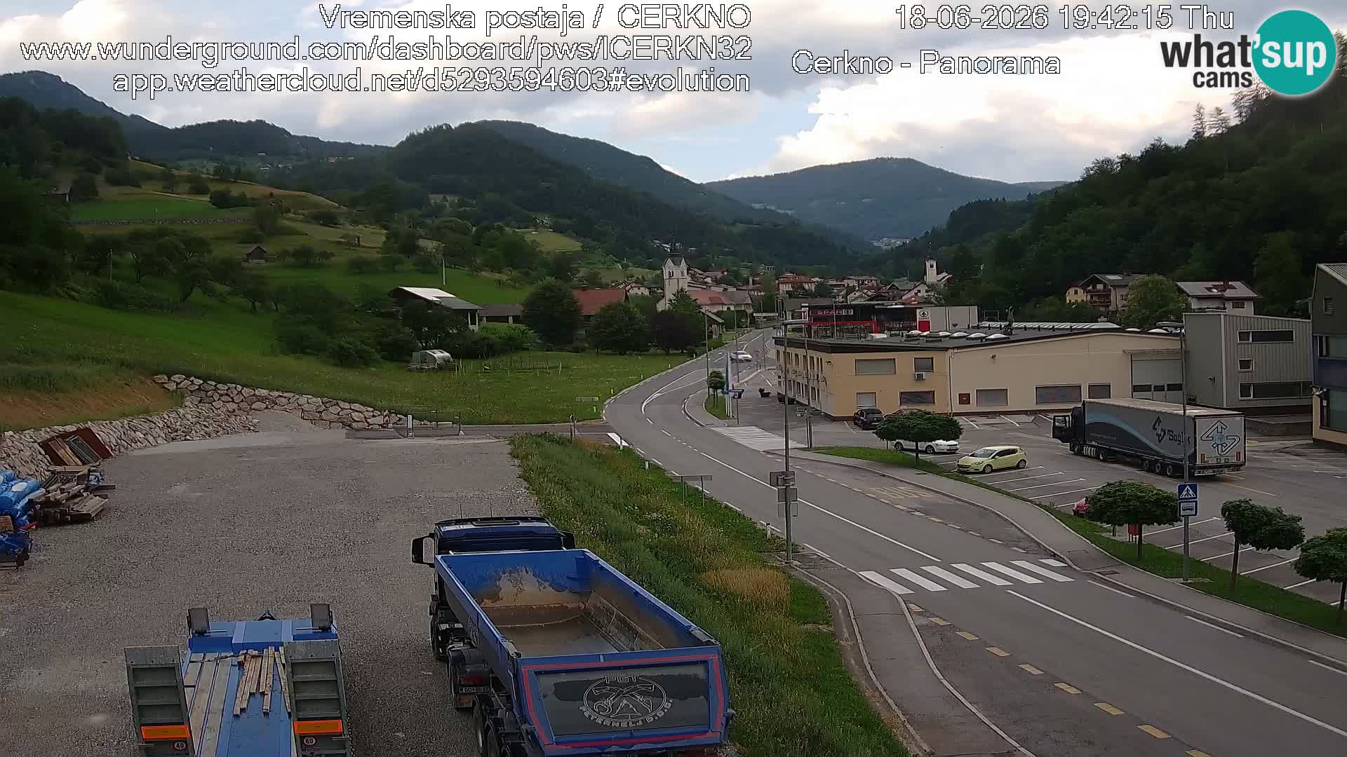 Cerkno city entrance Live Webcam