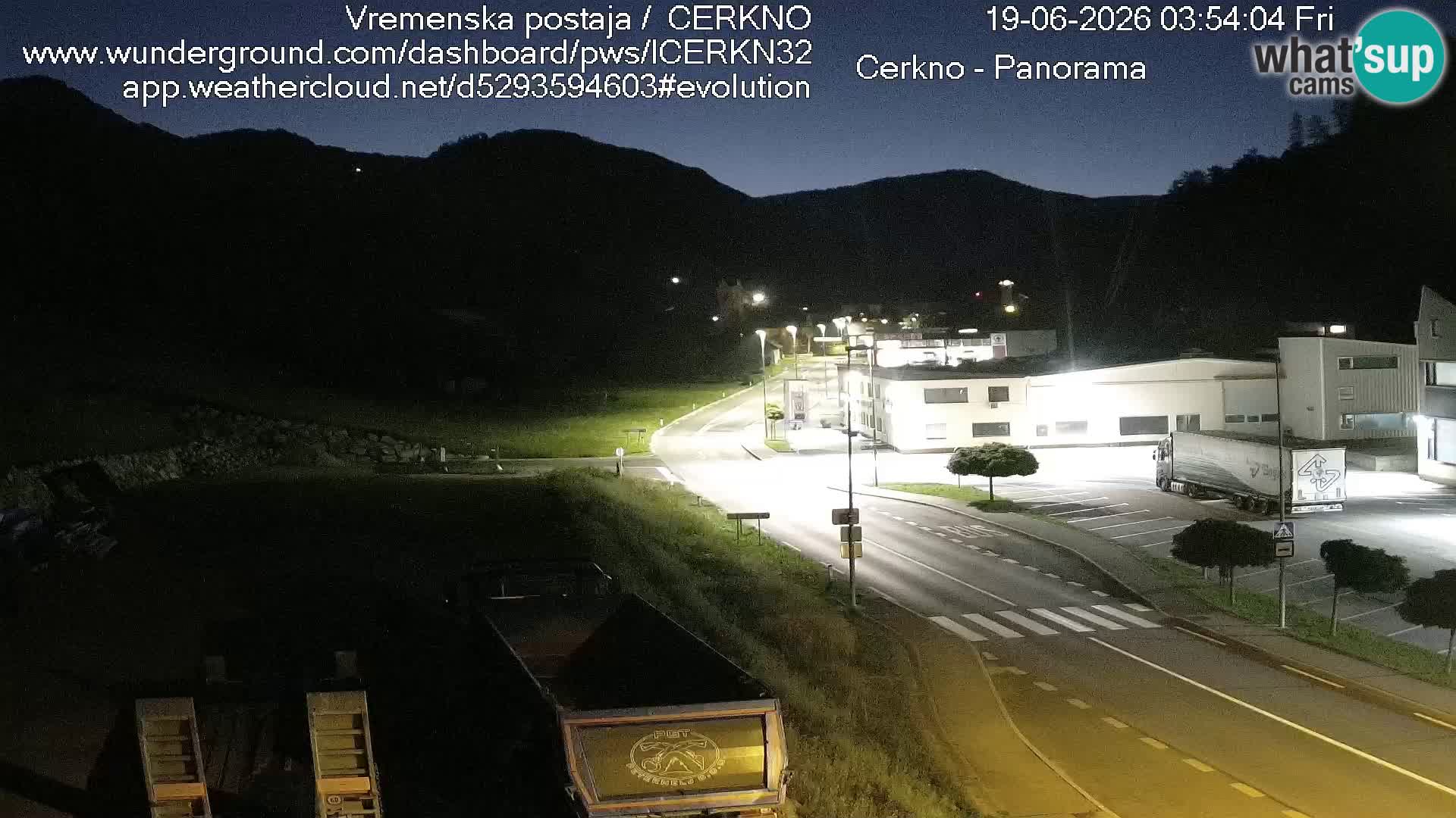 Cerkno city entrance Live Webcam