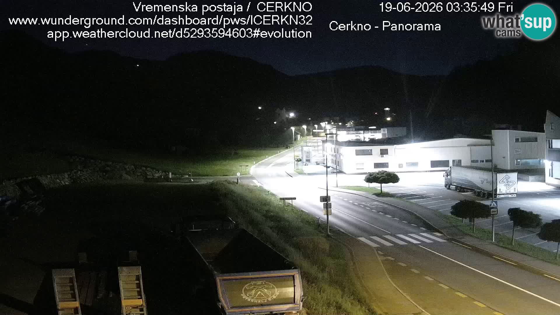 Cerkno city entrance Live Webcam