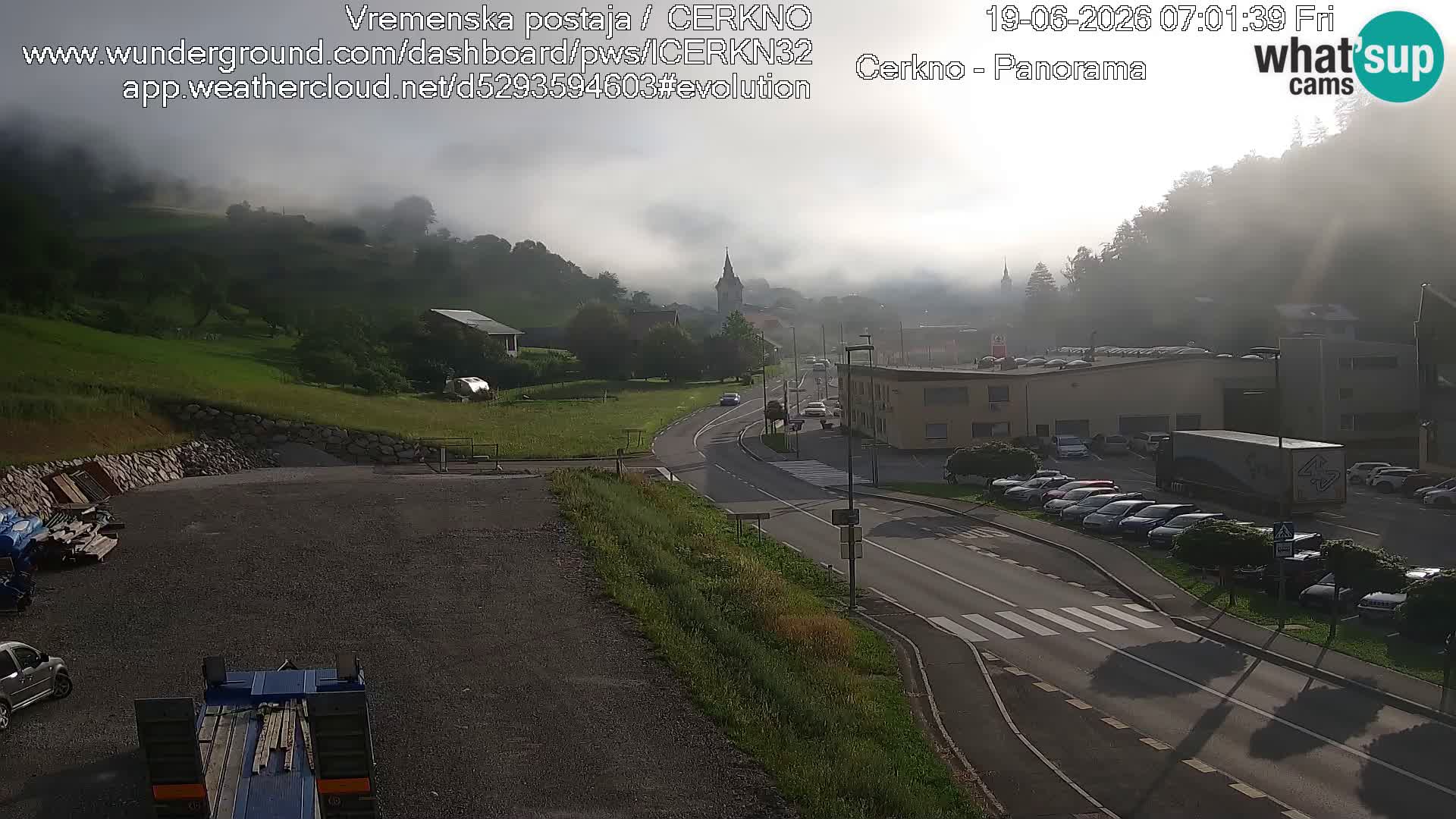 Cerkno city entrance Live Webcam