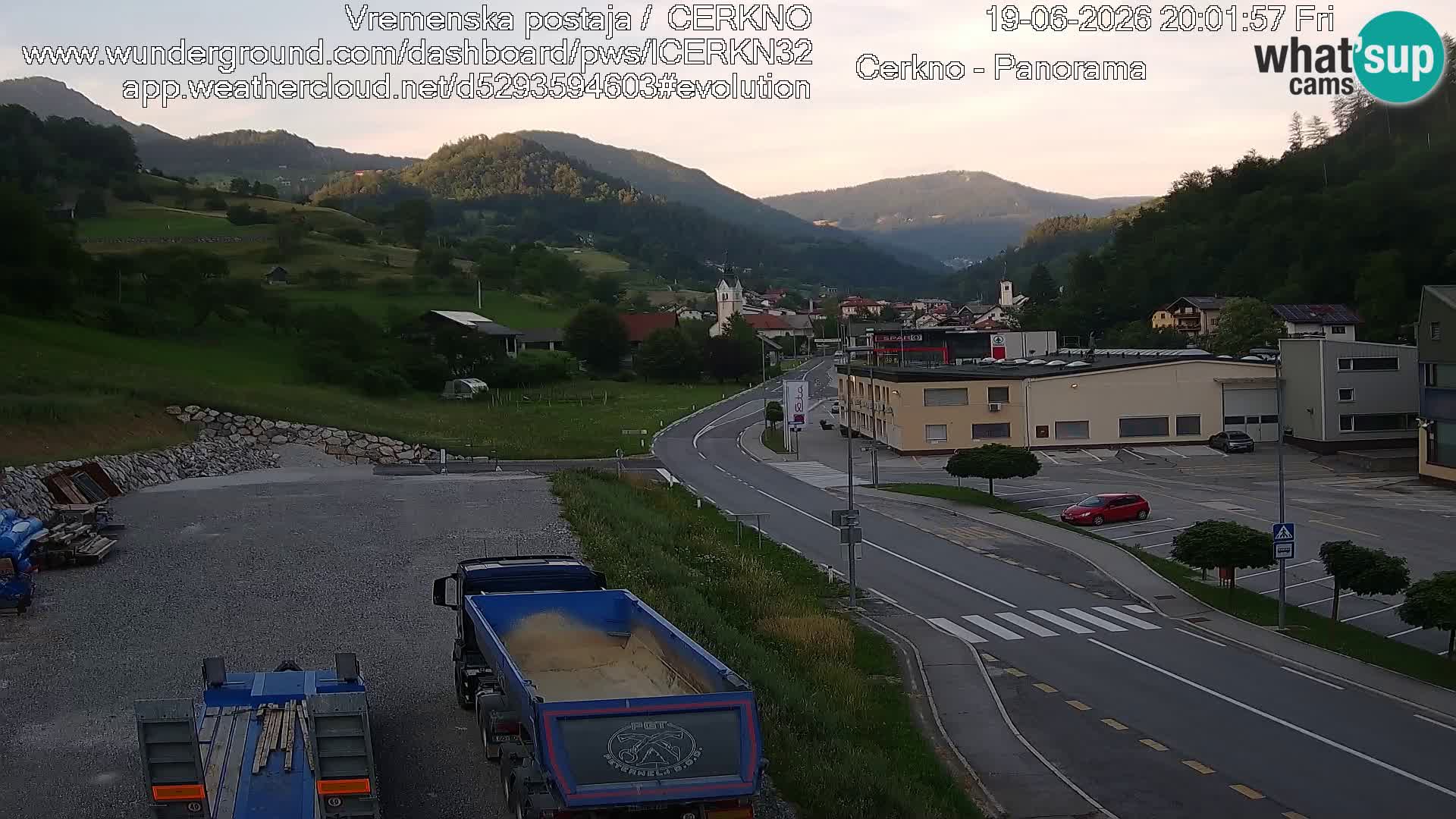 Cerkno city entrance Live Webcam