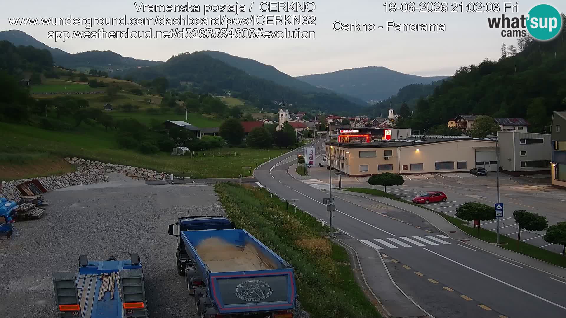 Cerkno city entrance Live Webcam