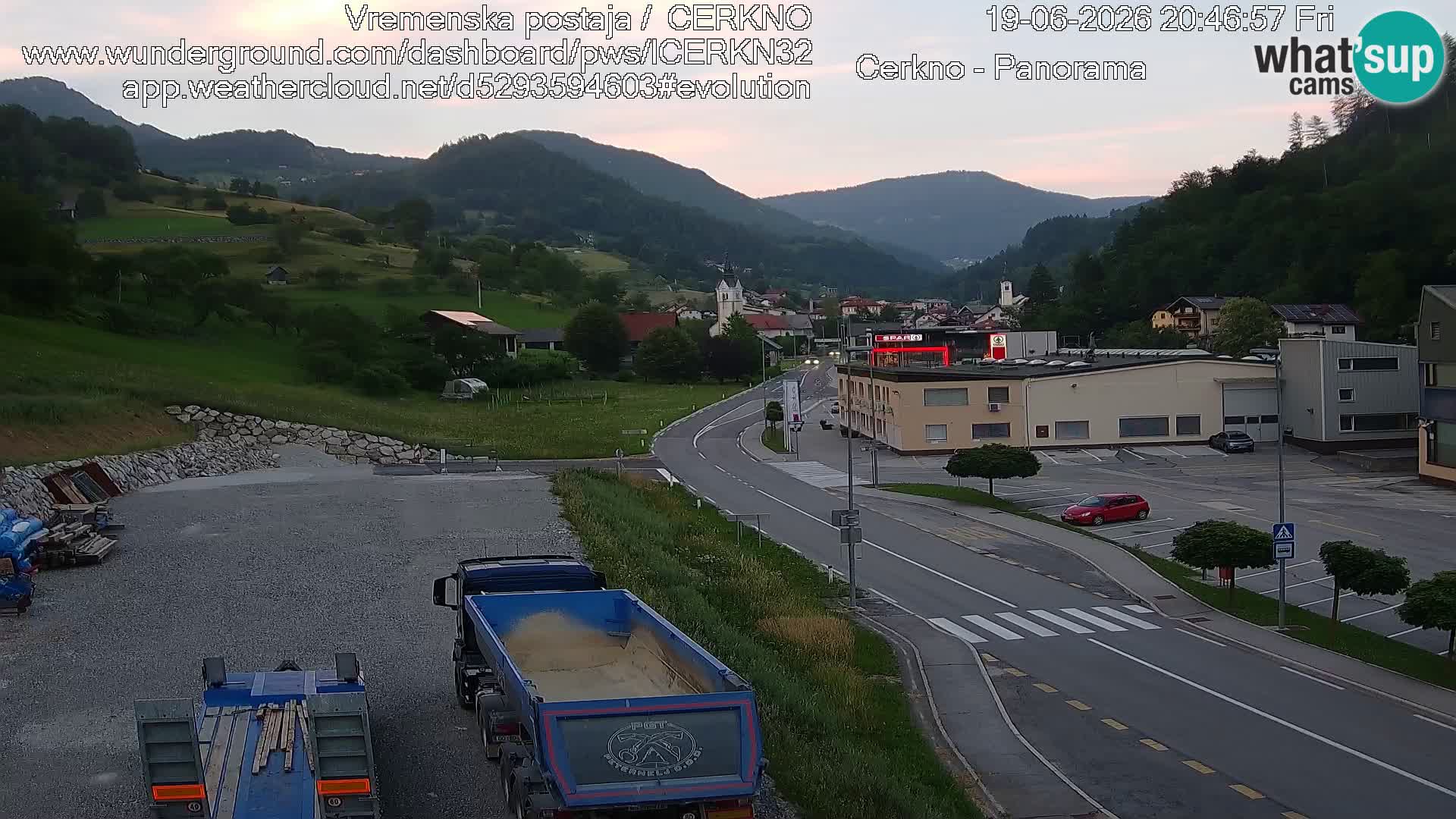 Cerkno city entrance Live Webcam