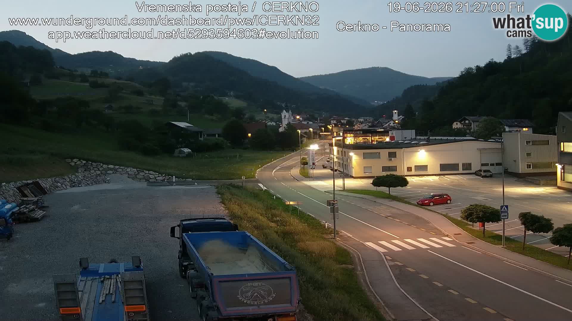 Cerkno city entrance Live Webcam