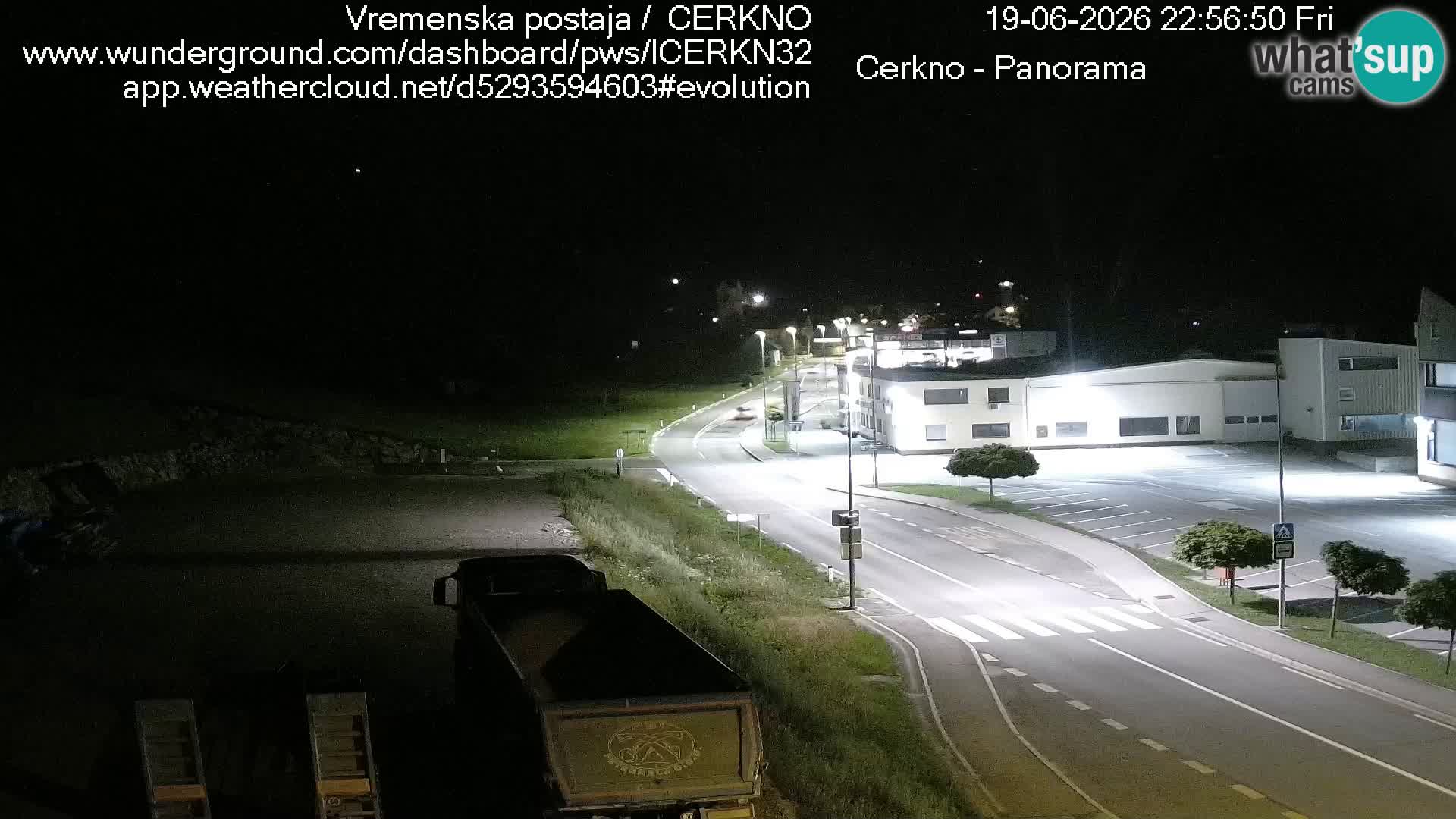 Cerkno city entrance Live Webcam