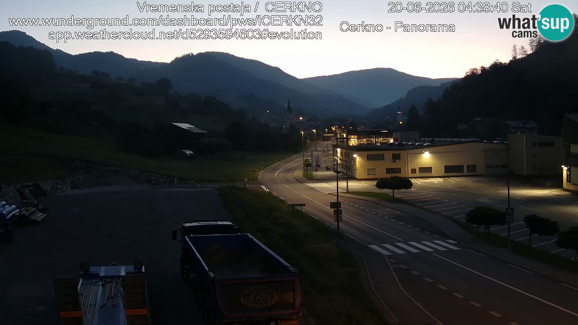 Cerkno city entrance Live Webcam