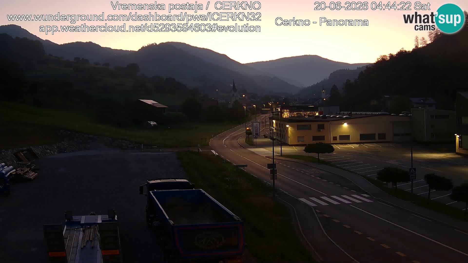 Cerkno city entrance Live Webcam