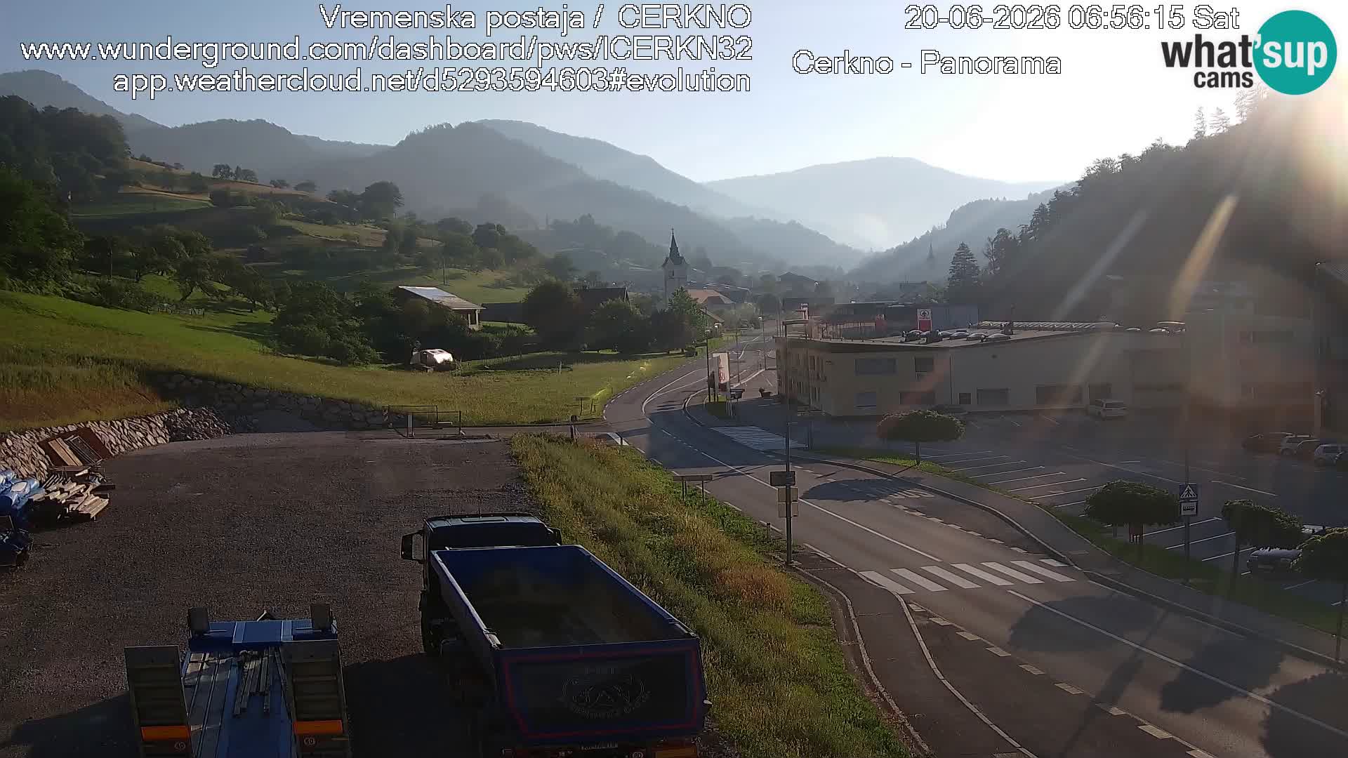 Cerkno city entrance Live Webcam