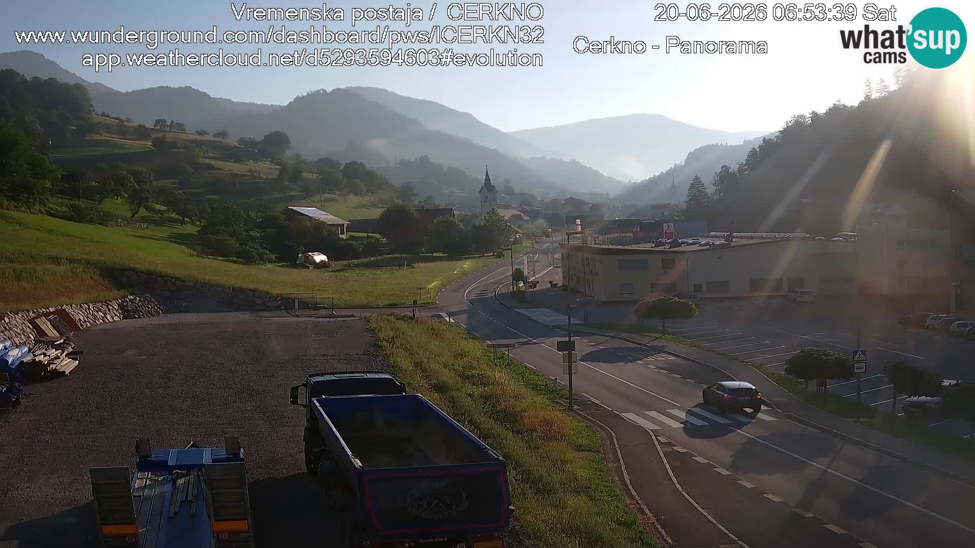 Cerkno city entrance Live Webcam