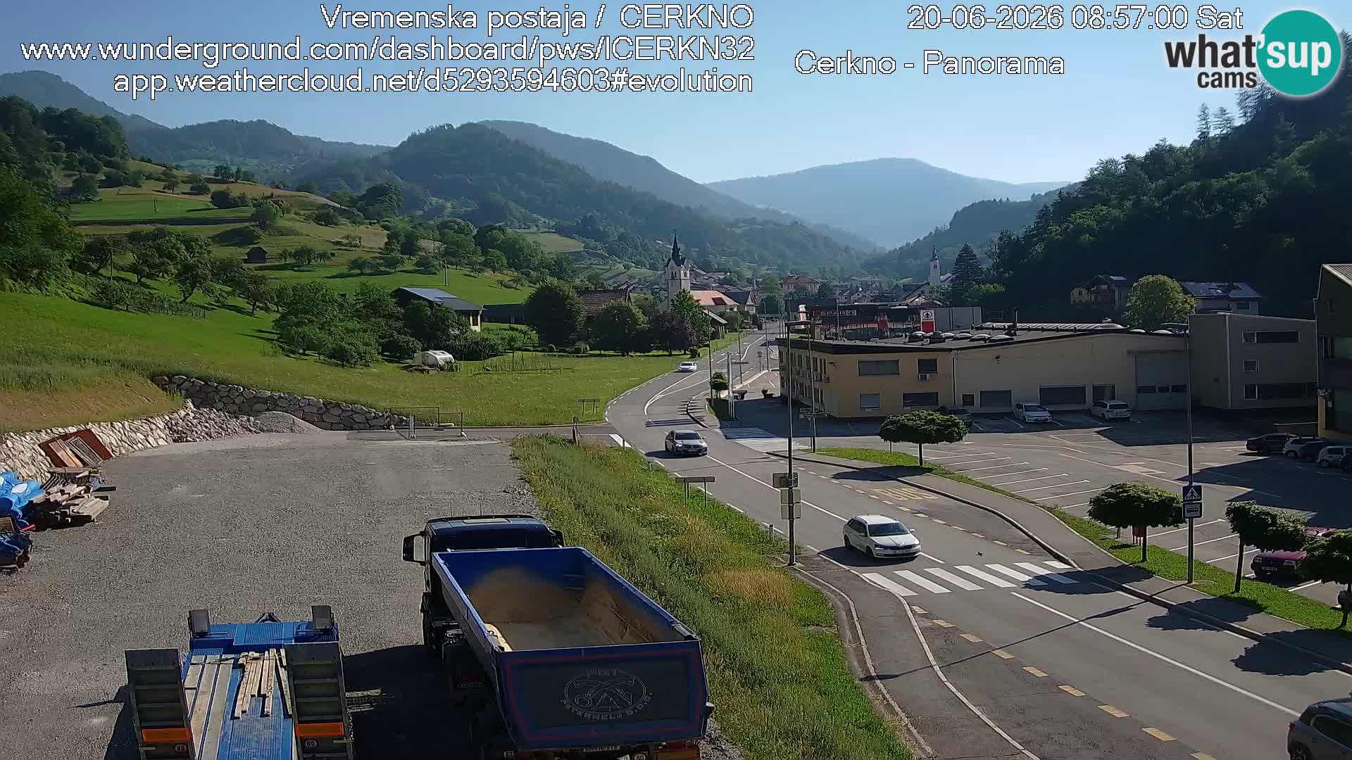 Cerkno city entrance Live Webcam