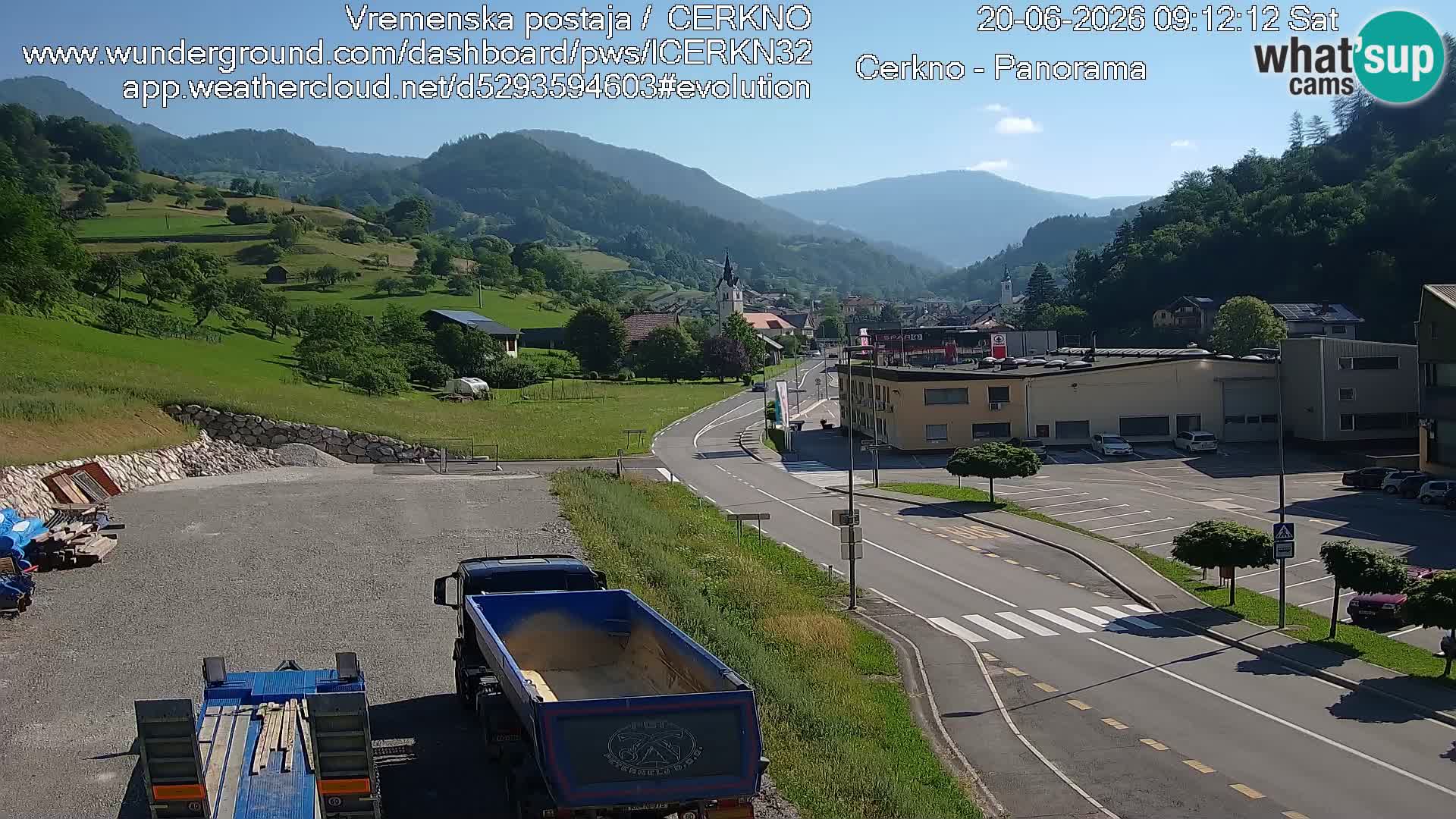 Cerkno city entrance Live Webcam