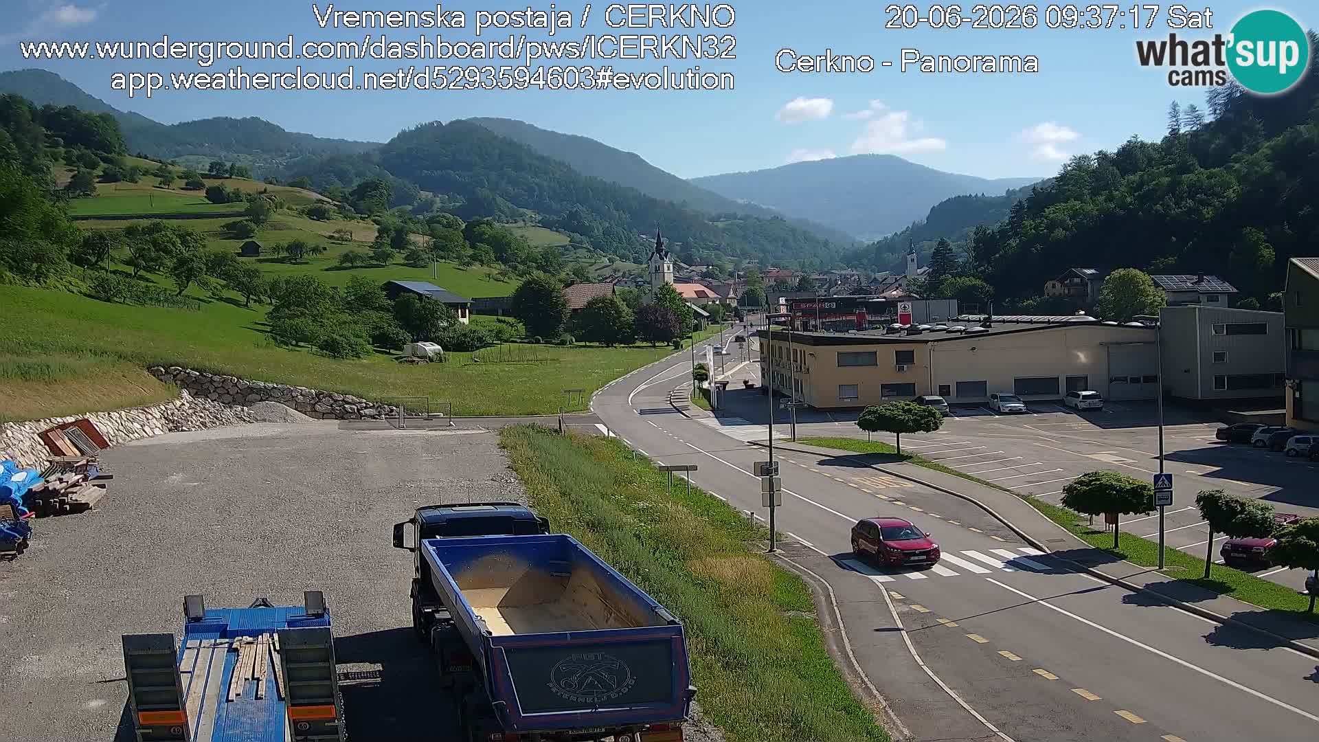 Cerkno city entrance Live Webcam