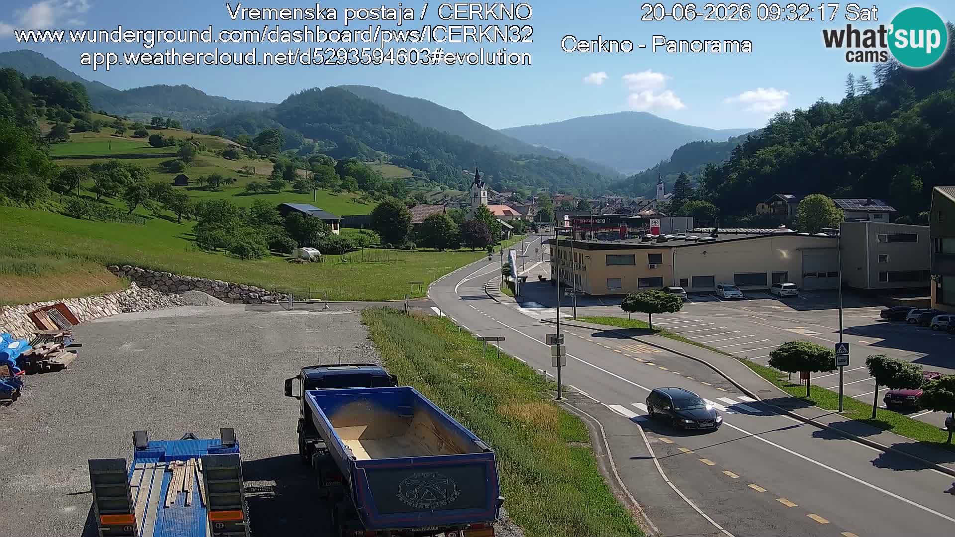 Cerkno city entrance Live Webcam