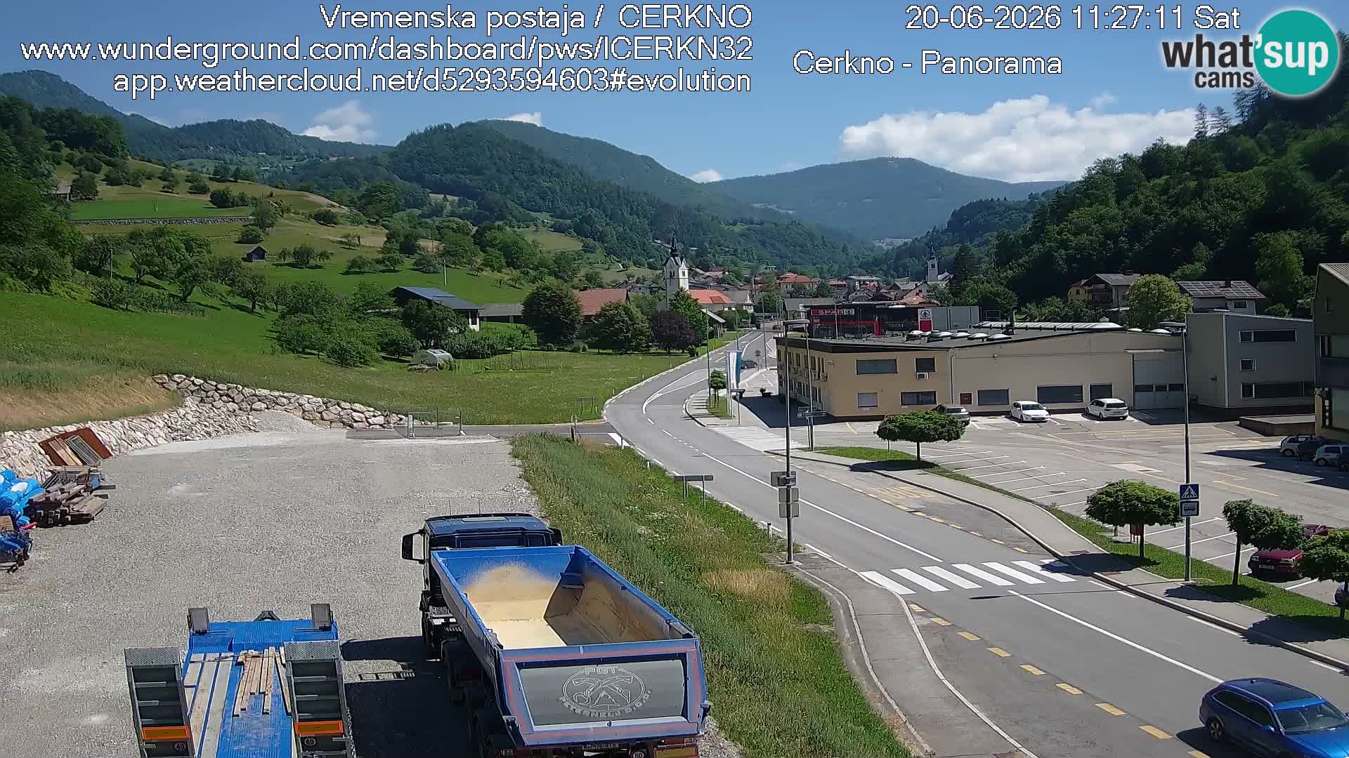 Cerkno city entrance Live Webcam