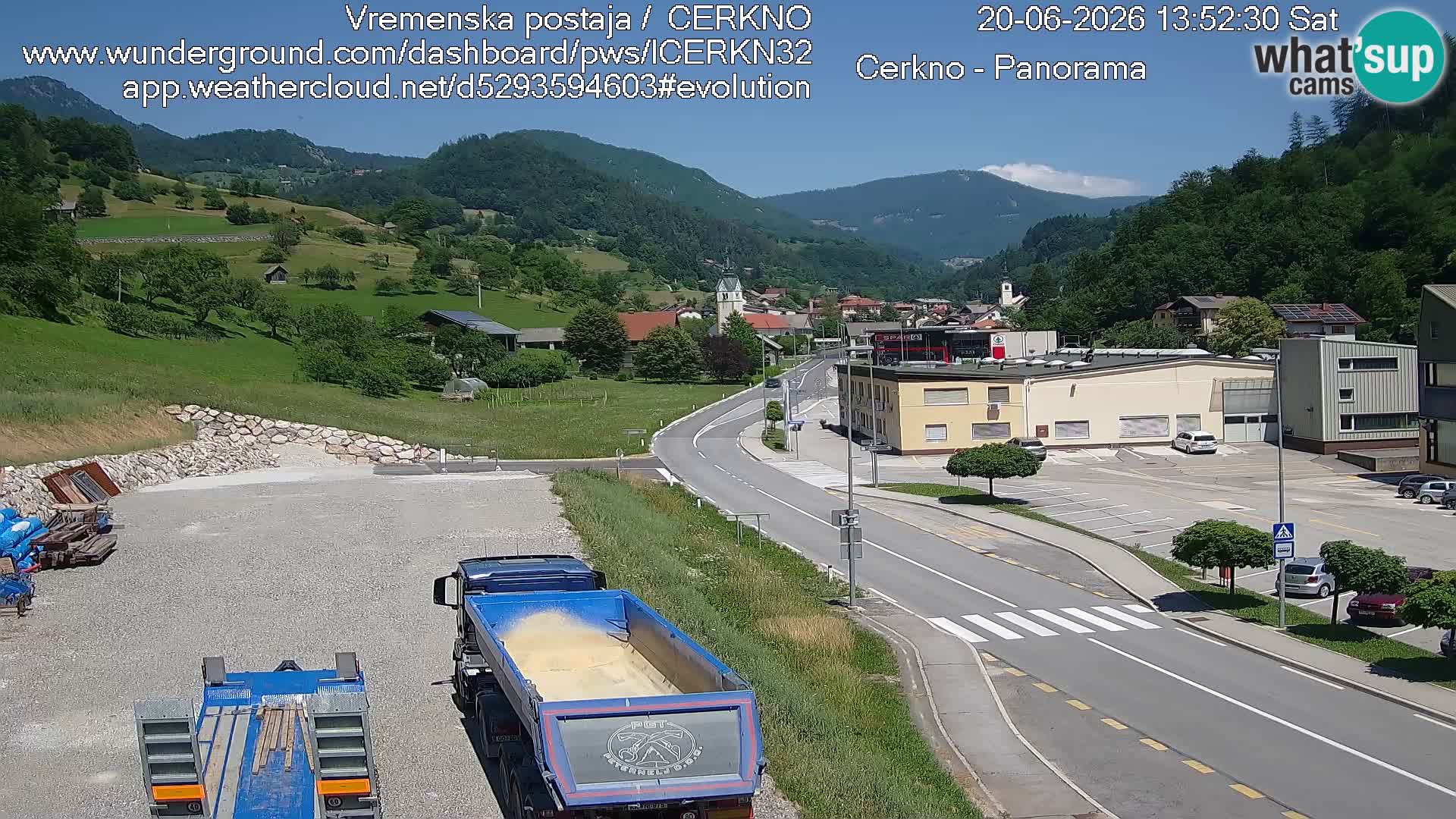 Cerkno city entrance Live Webcam