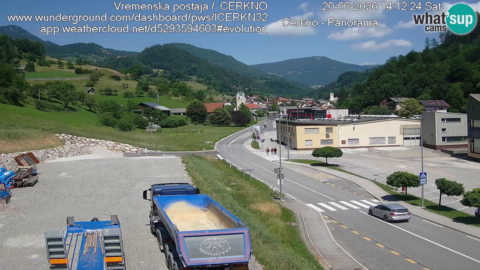 Cerkno city entrance Live Webcam