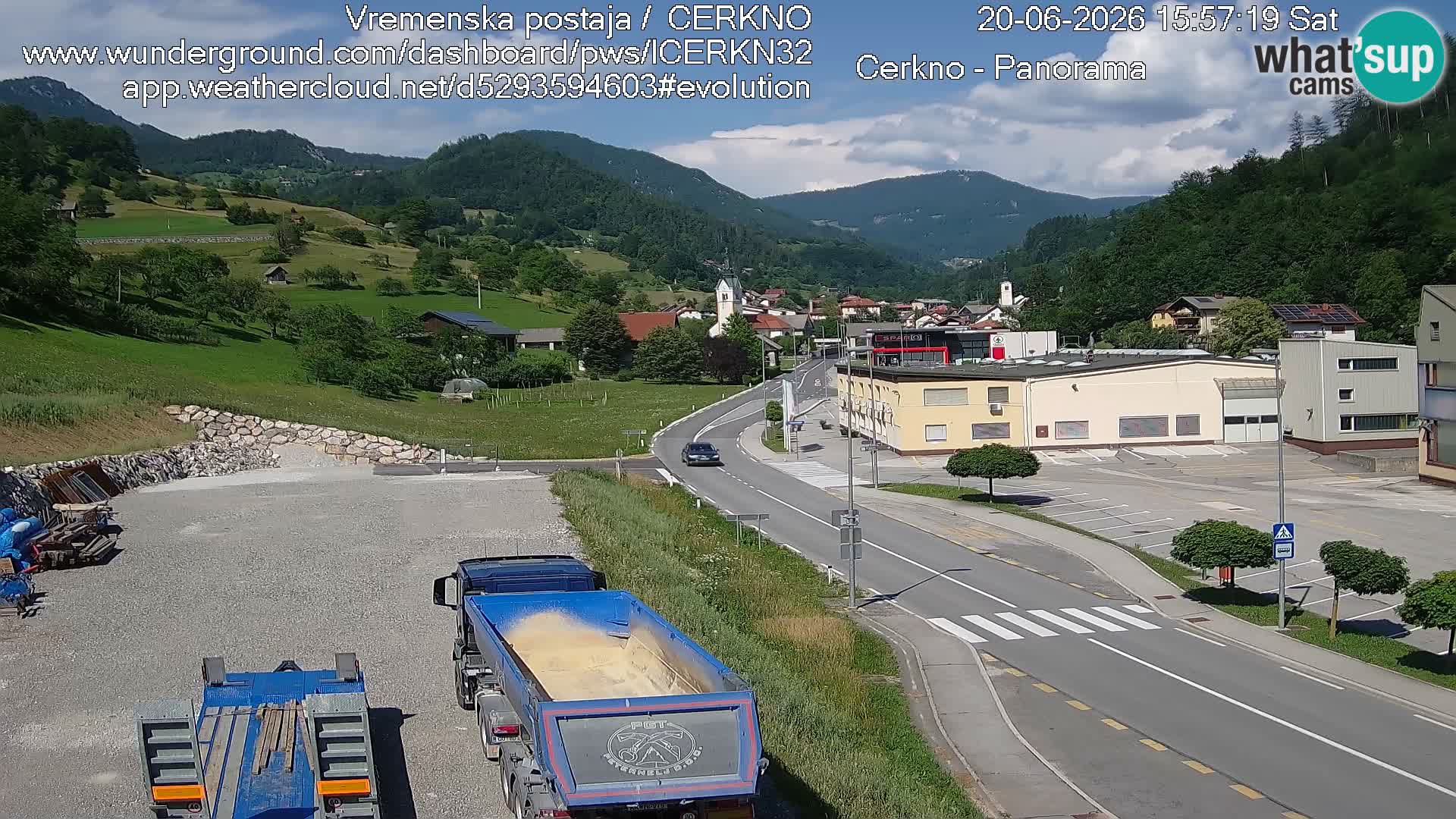 Webcam en direct – Entrée de la ville de Cerkno